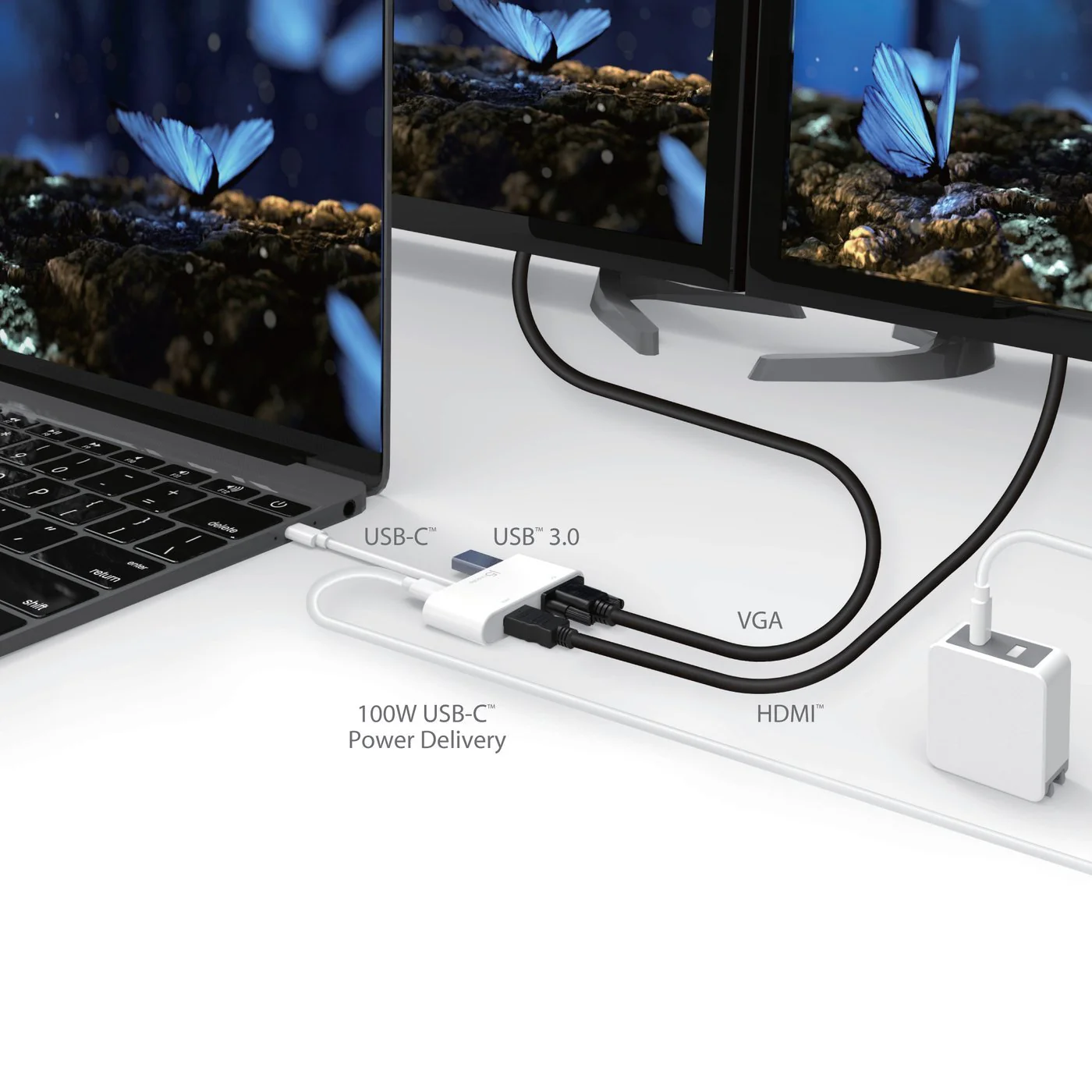 USB-C™ to HDMI™ & VGA Adapter with USB™ 3.0/Power Delivery - Image 10