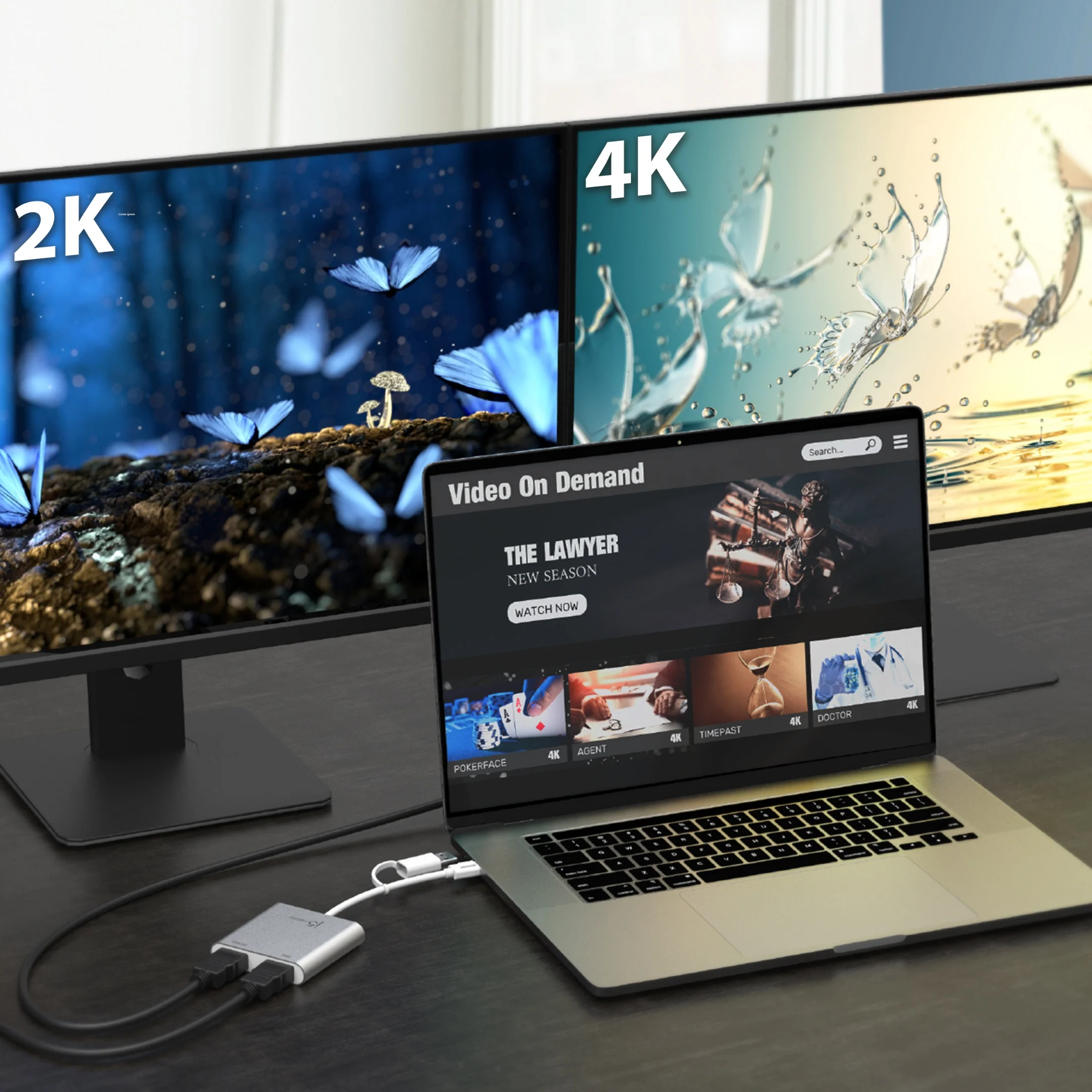 USB-C® to Dual HDMI™ Multi-Monitor Adapter - Image 3
