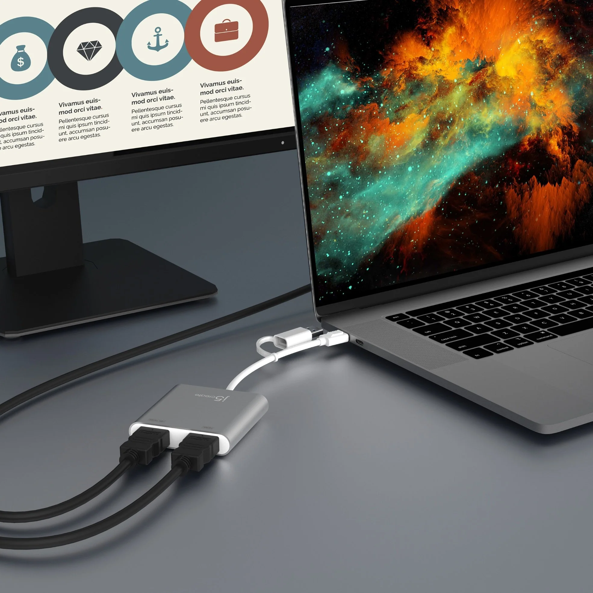 USB-C® to Dual HDMI™ Multi-Monitor Adapter - Image 6