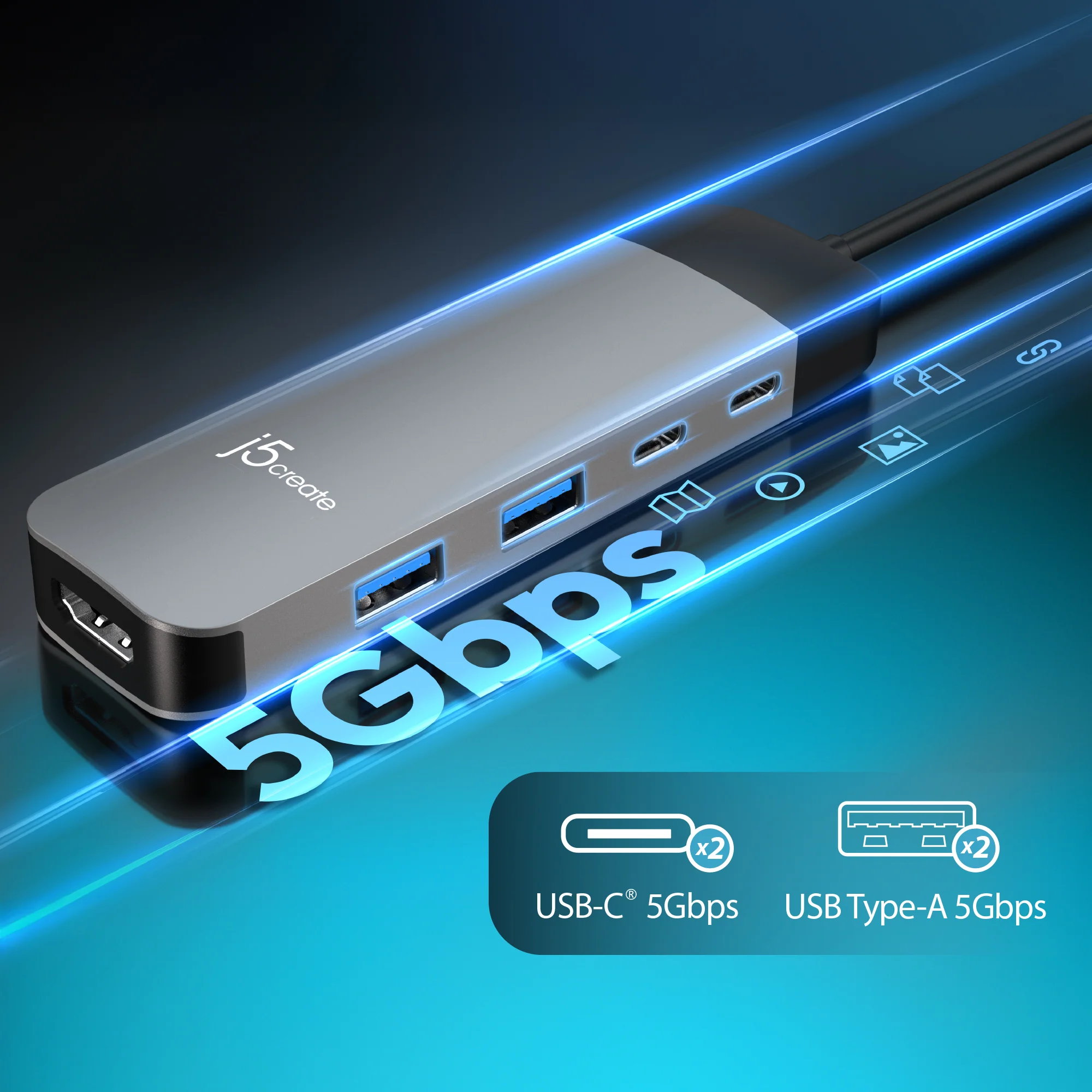 USB-C® 6-in-1 4K Multi-Port Hub (PD) - Image 5