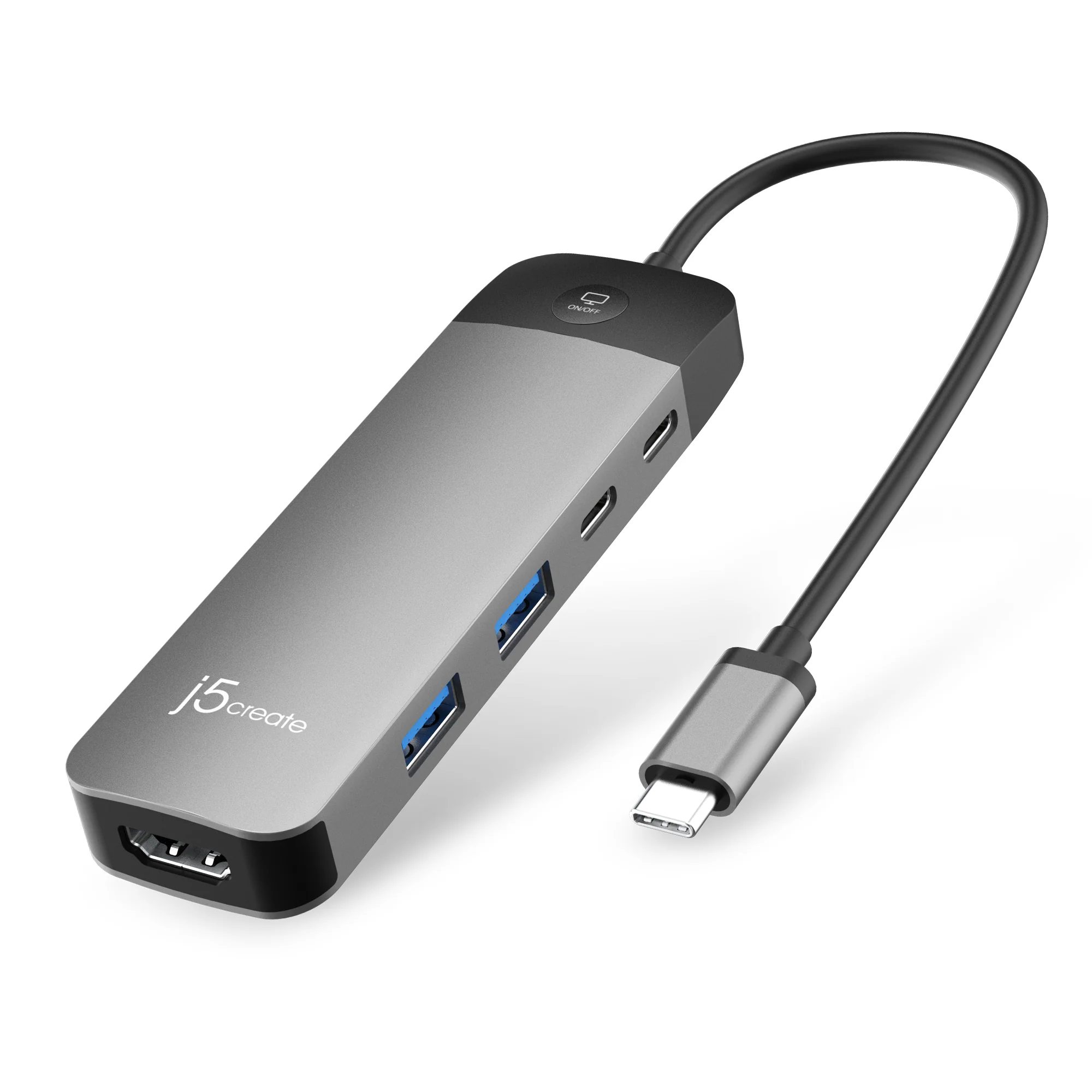 USB-C® 7-in-1 4K Multi-Port Hub with Screen-Off Control (PD)