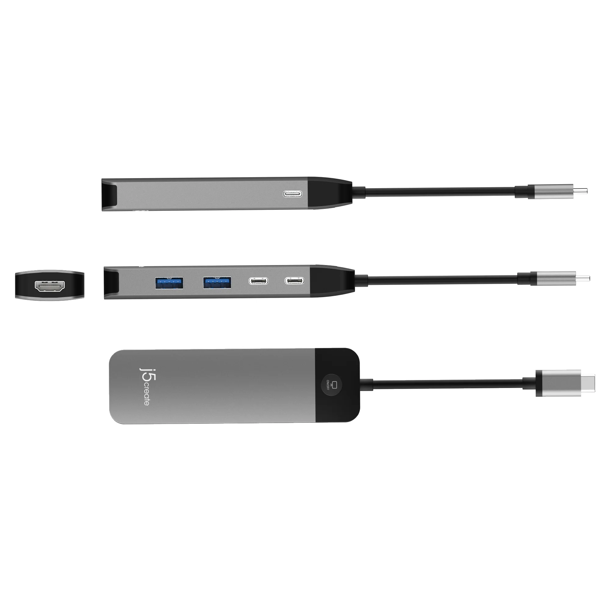 USB-C® 7-in-1 4K Multi-Port Hub with Screen-Off Control (PD) - Image 2