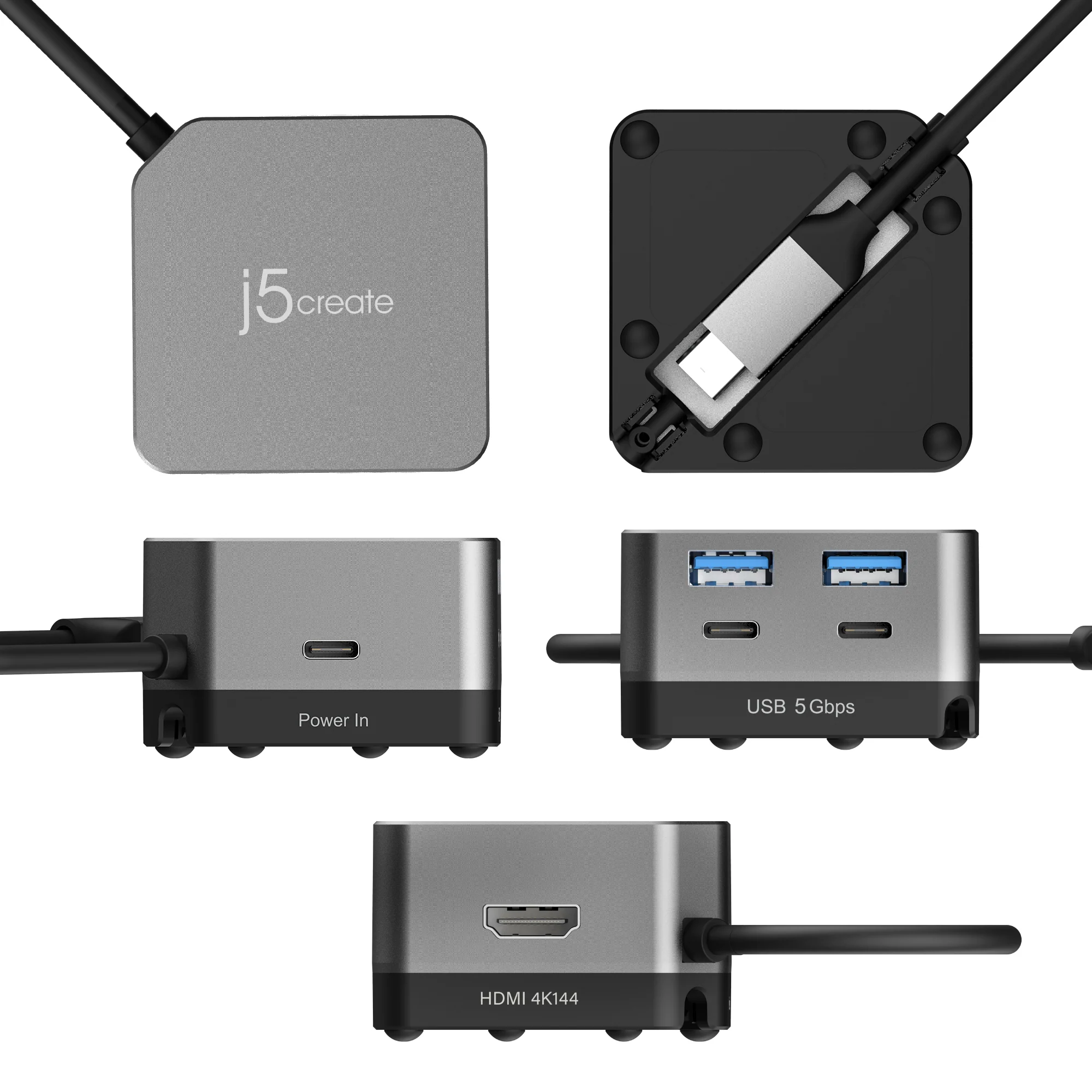Flexible Ports USB-C® 4K144 HDMI™ Hub - Cube Plus 6 in 1 - Image 5