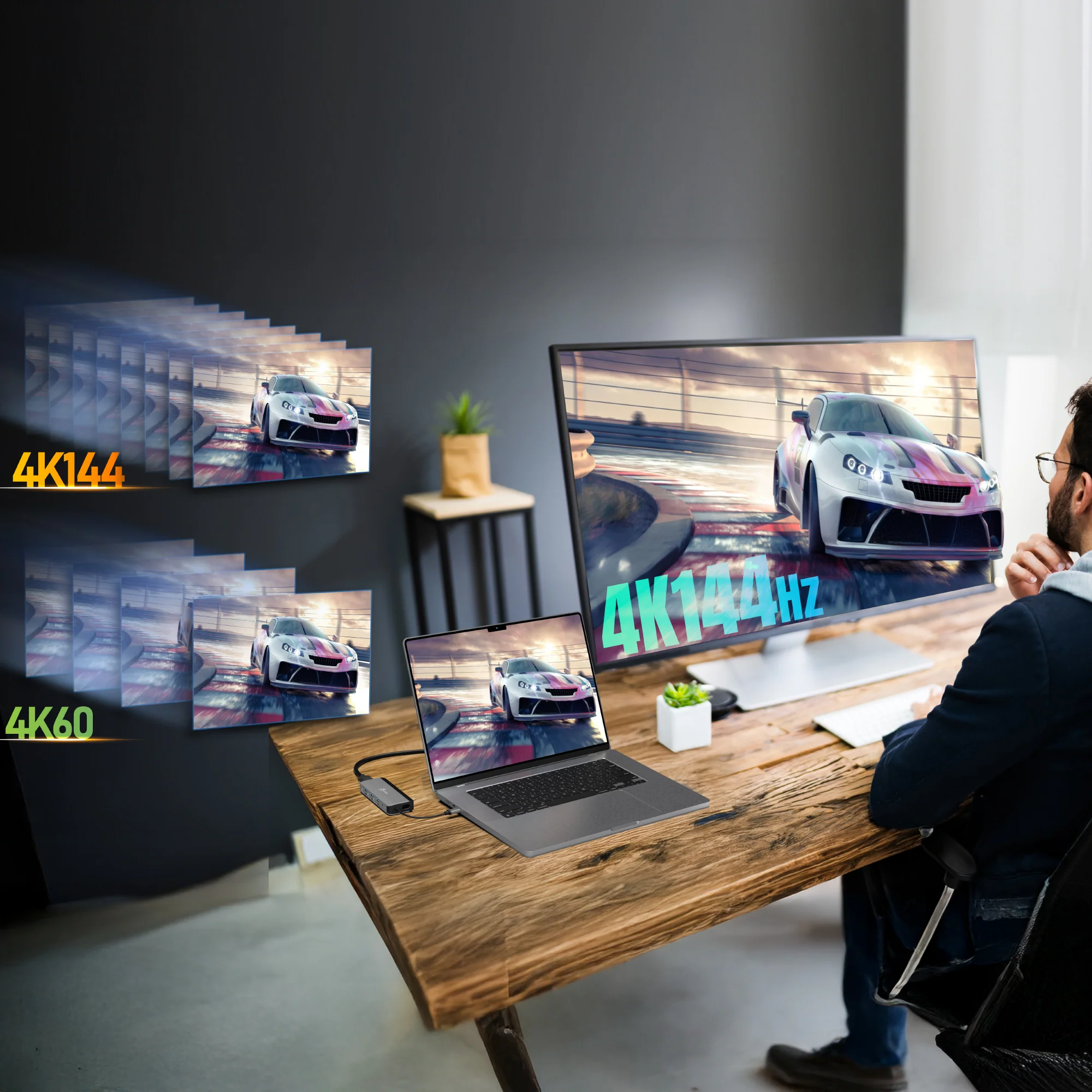 Flexible Ports USB-C® 4K144 HDMI™ Hub - Slim 8 in 1 - Image 6