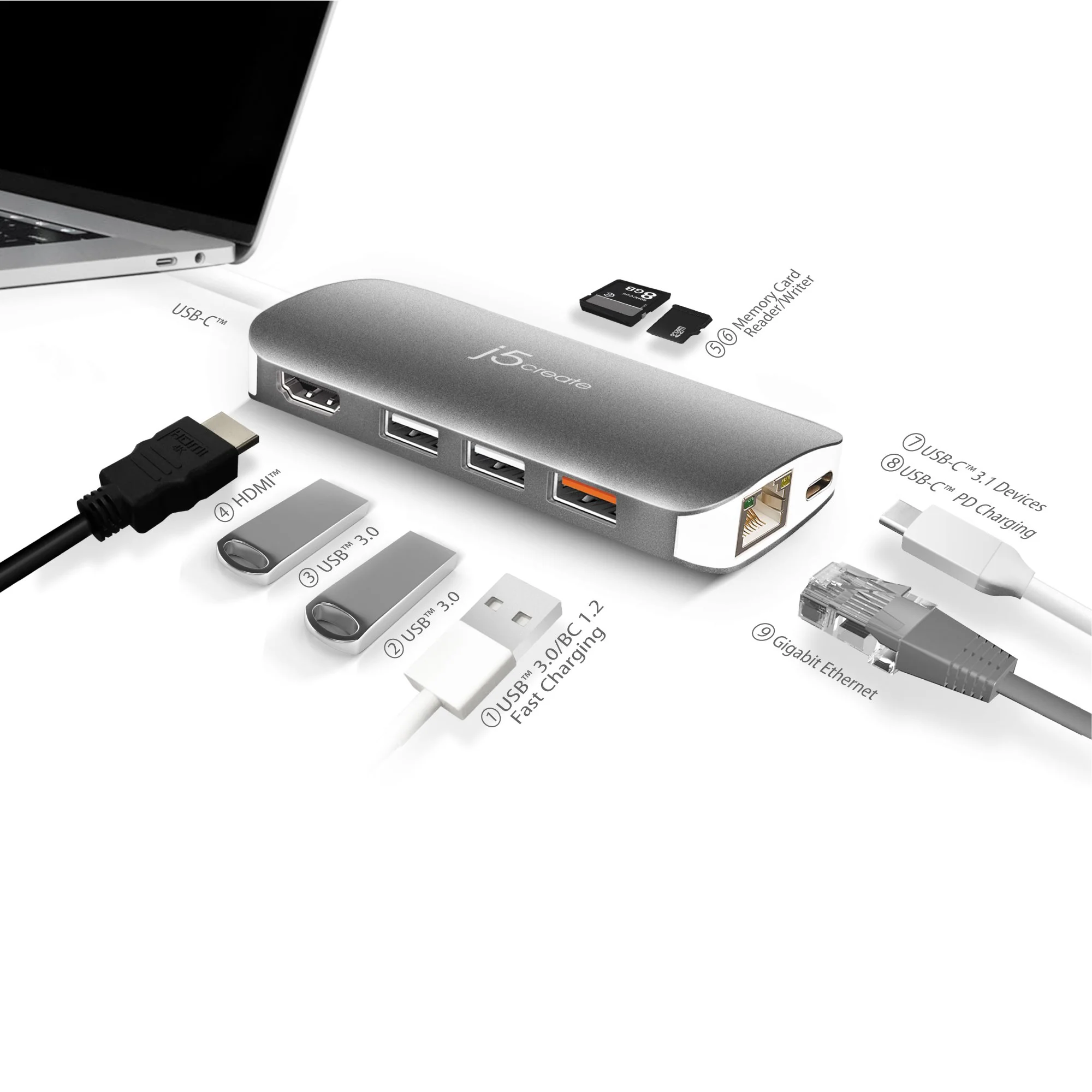 USB-C™ Multi Adapter (9 Functions in 1) - Image 8