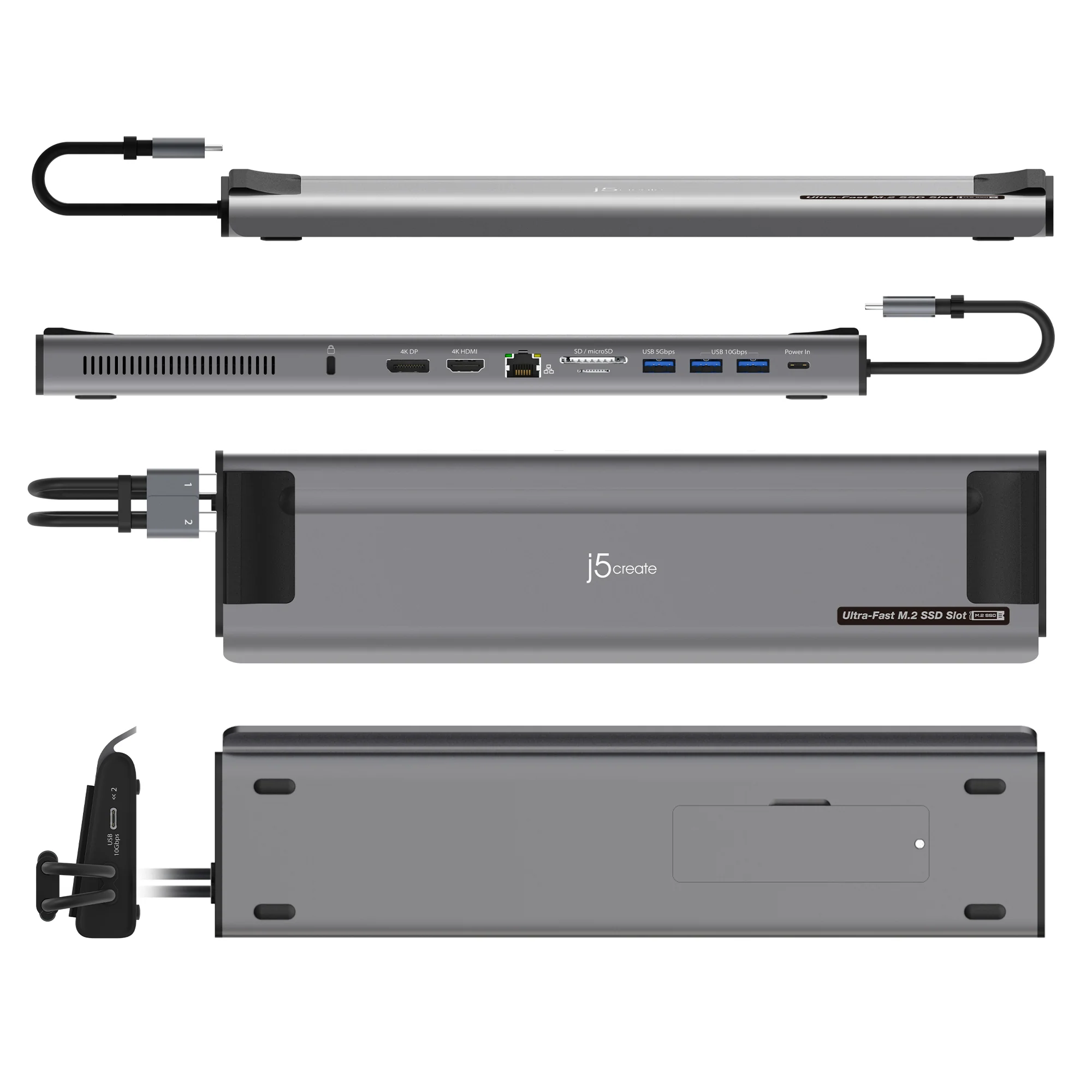 USB-C® Dual 4K Display Docking Station with an M.2 SSD Slot - Image 4
