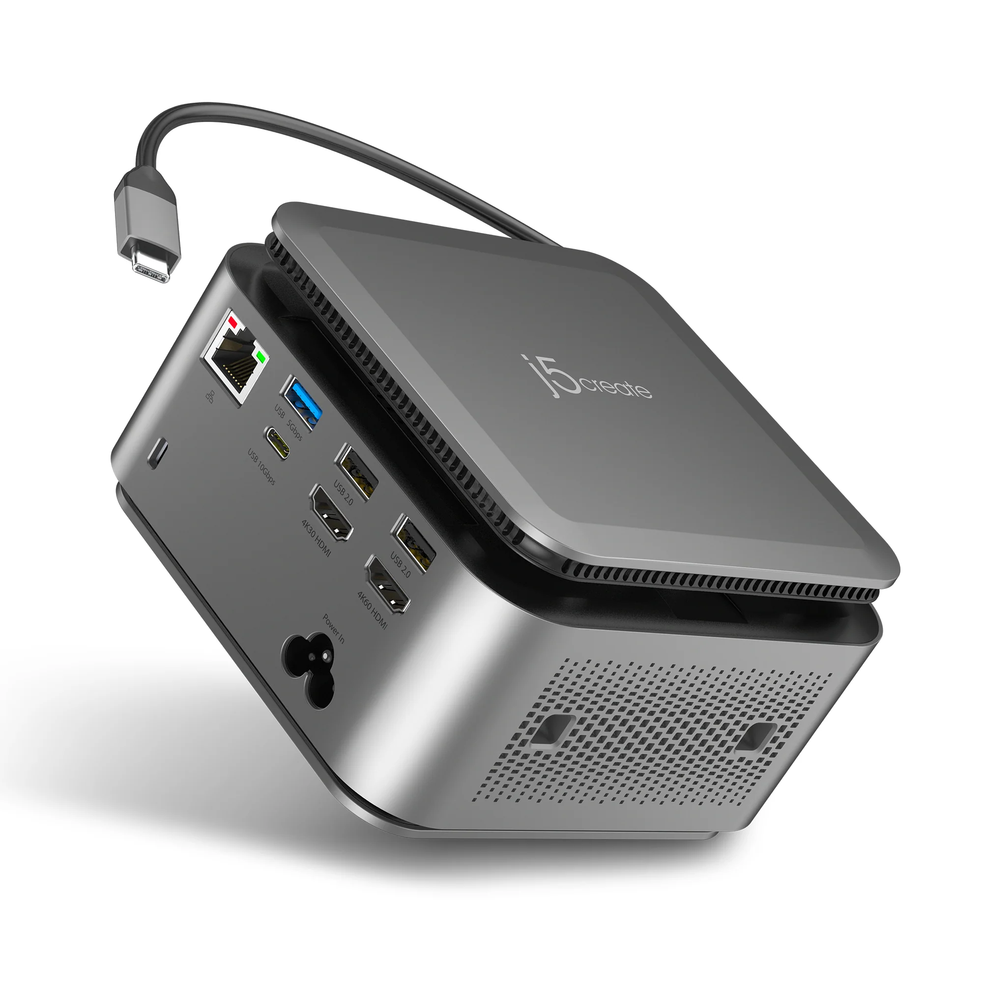 Dual 4K Powerbase Docking Station with Cable Management