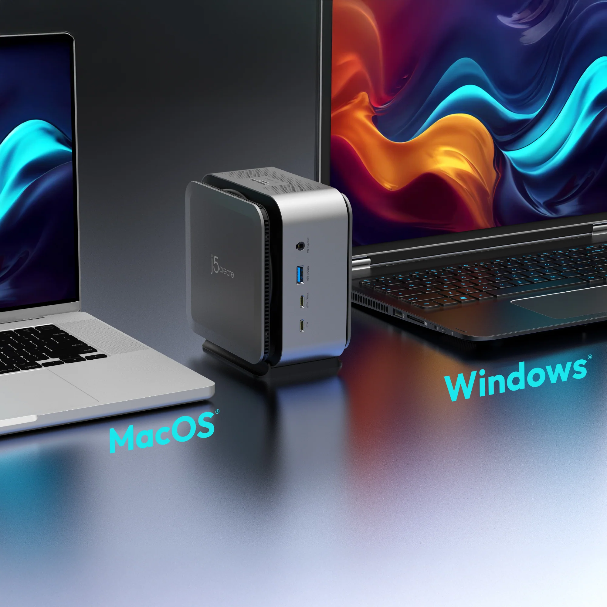 Dual 4K Powerbase Docking Station with Cable Management - Image 17