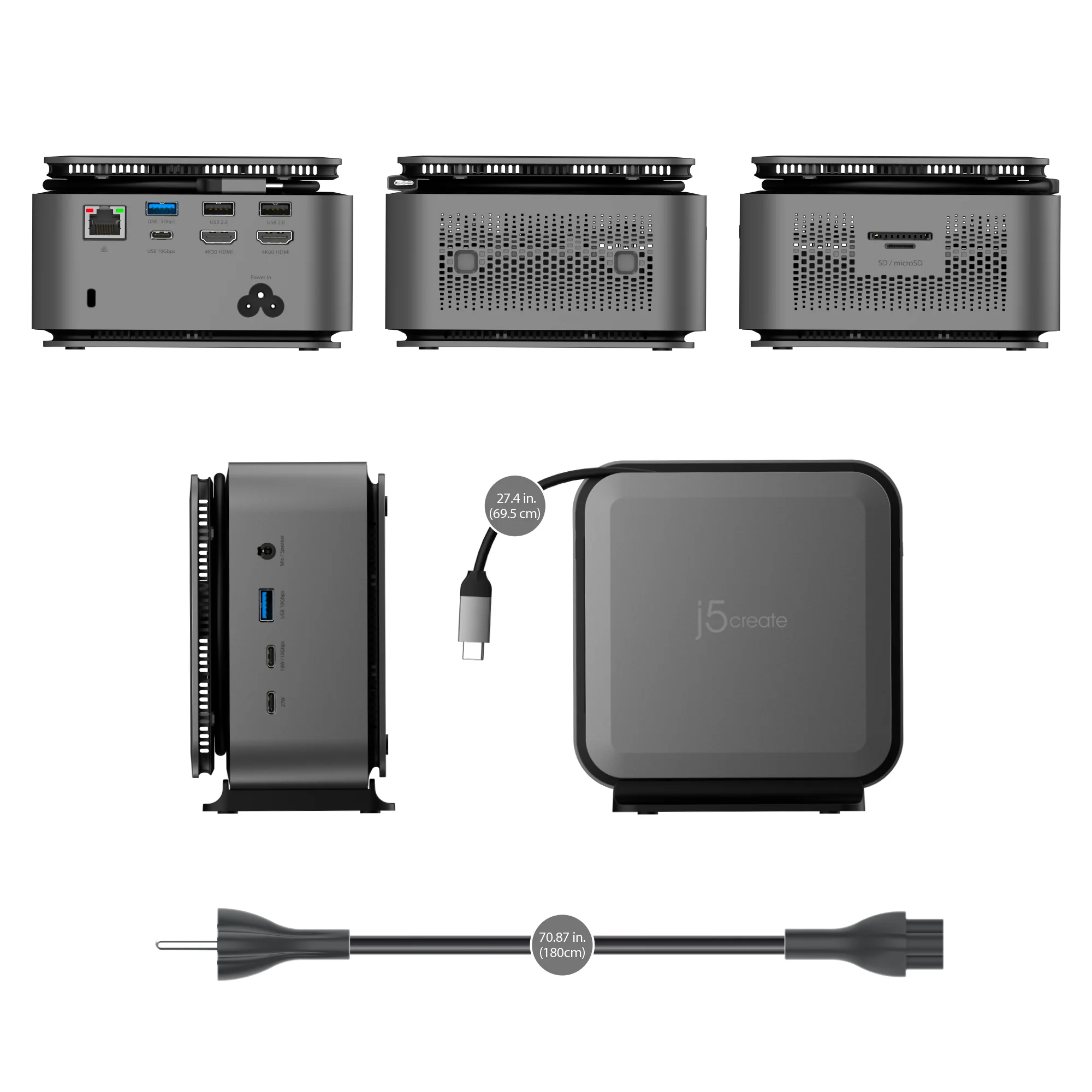Dual 4K Powerbase Docking Station with Cable Management - Image 5