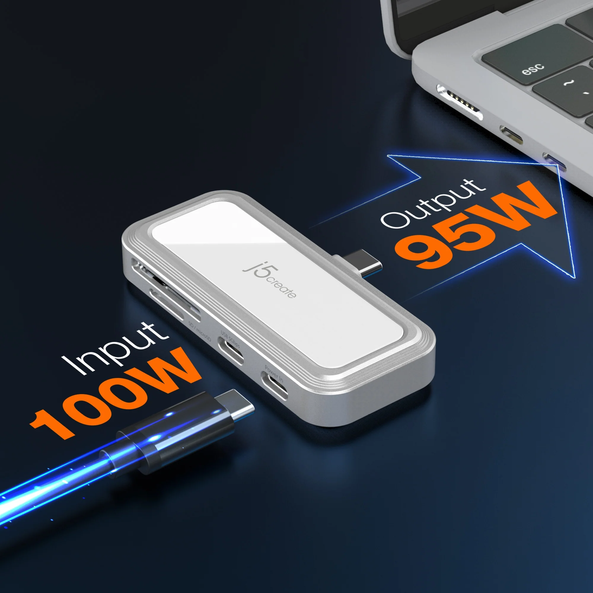 USB-C® to Dual USB-C® & SD™ Card for Smartphones with Power Delivery - Image 5