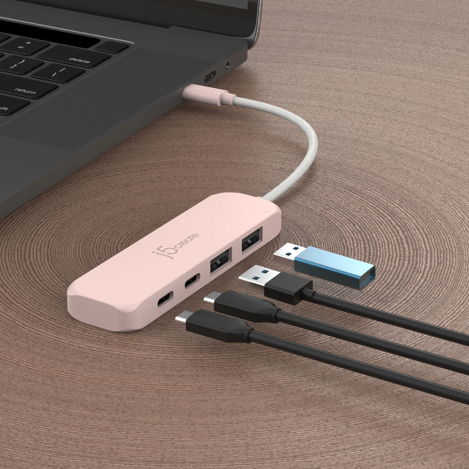 Eco-Friendly USB-C® to 4-Port Type-C & Type-A Gen 2 Hub - Image 14