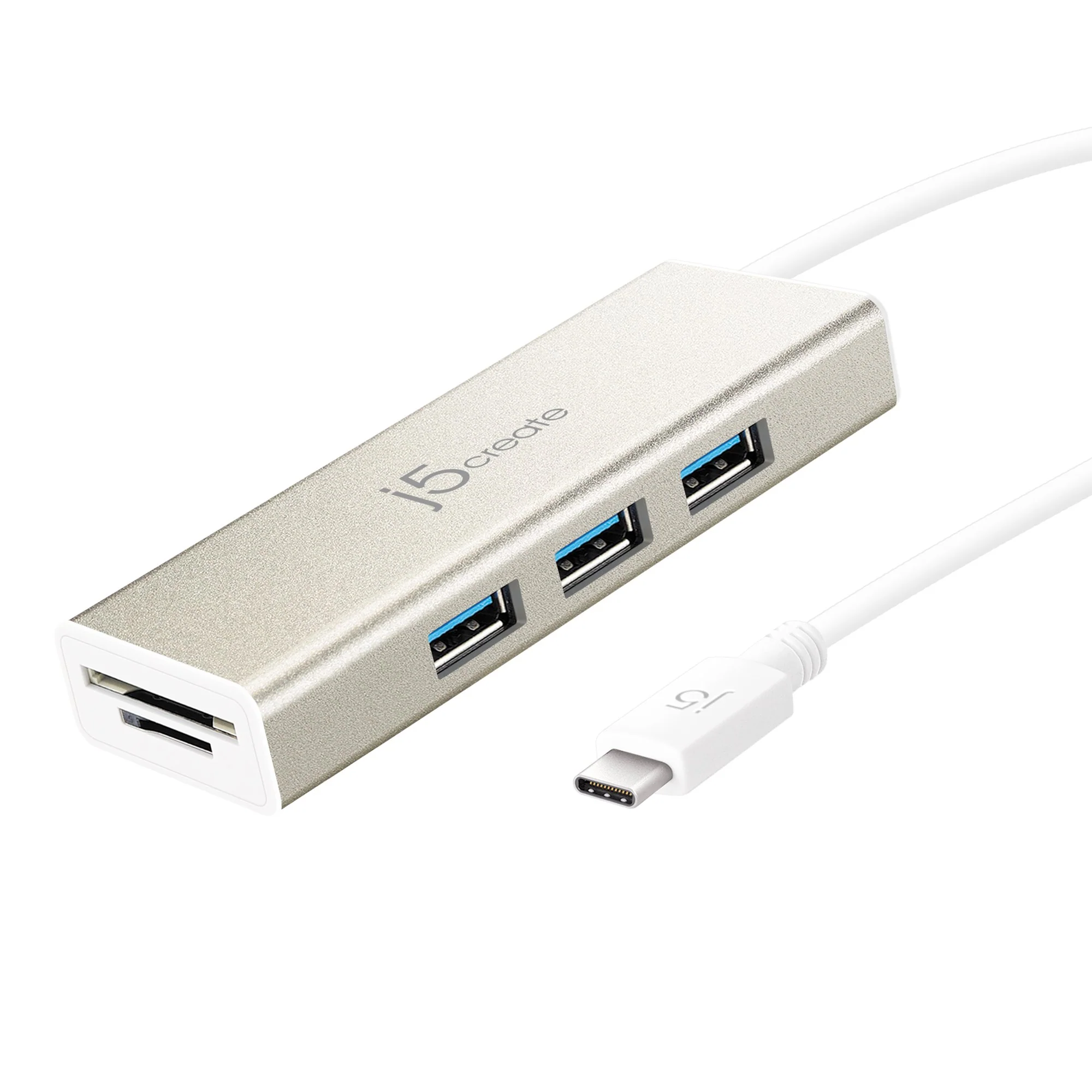 USB-C™ 3.1 3-Port HUB with SD™/microSD™ Card Reader