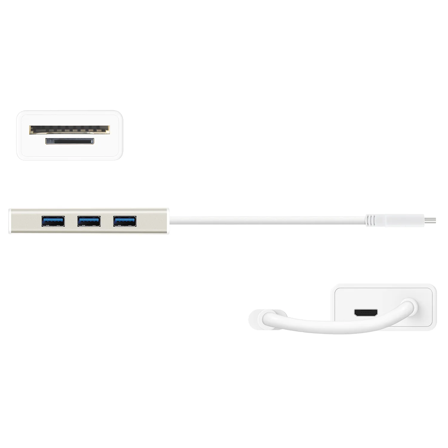 USB-C™ 3.1 3-Port HUB with SD™/microSD™ Card Reader - Image 3