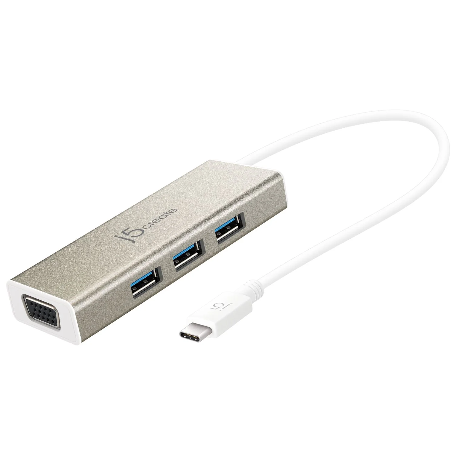 USB 3.1 Type-C 3-Port Hub with VGA