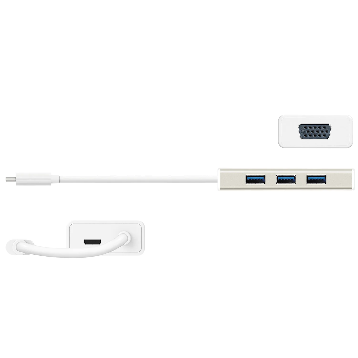 USB 3.1 Type-C 3-Port Hub with VGA - Image 3