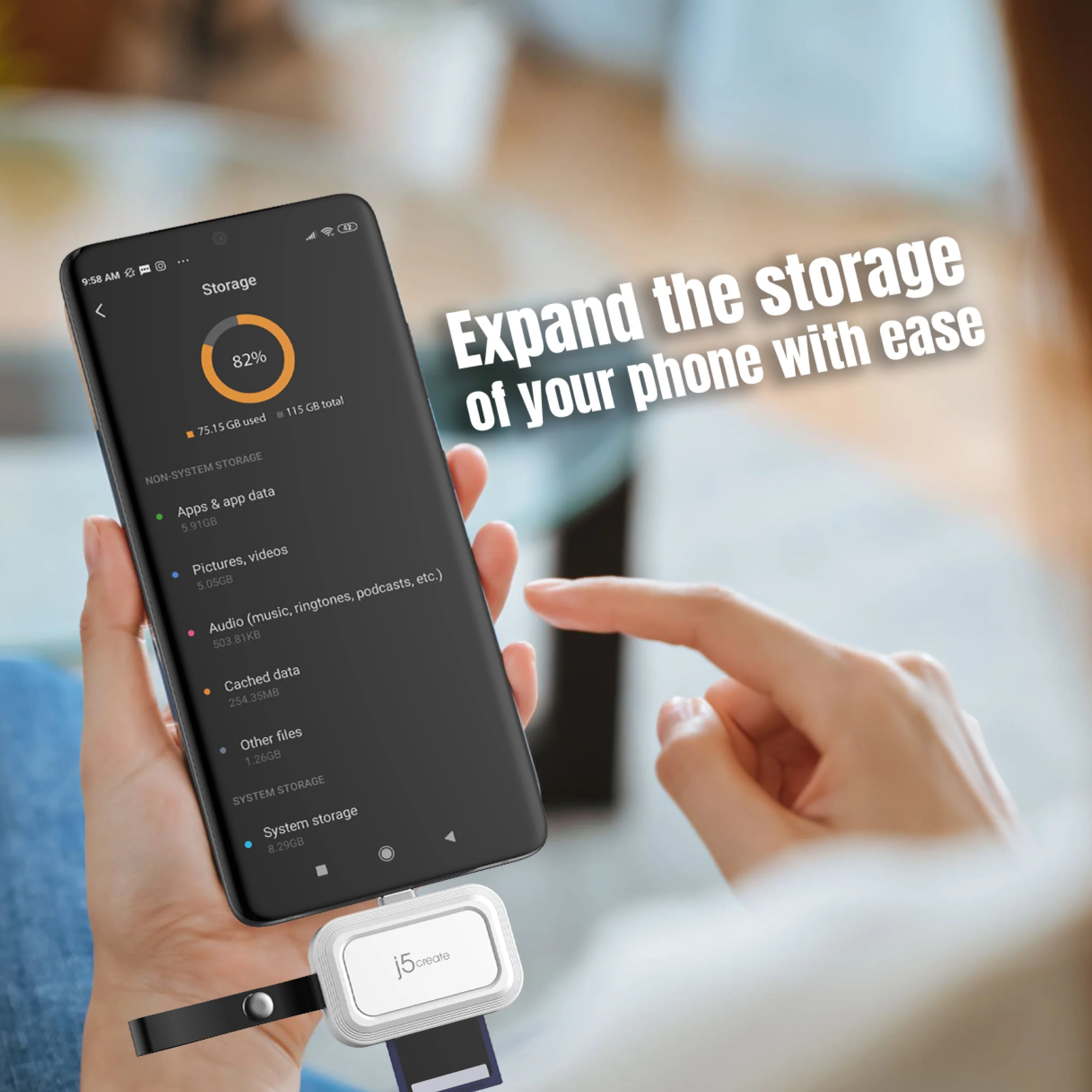 USB-C® to SD™ /microSD™ Mini Adapter for Smartphones - Image 12