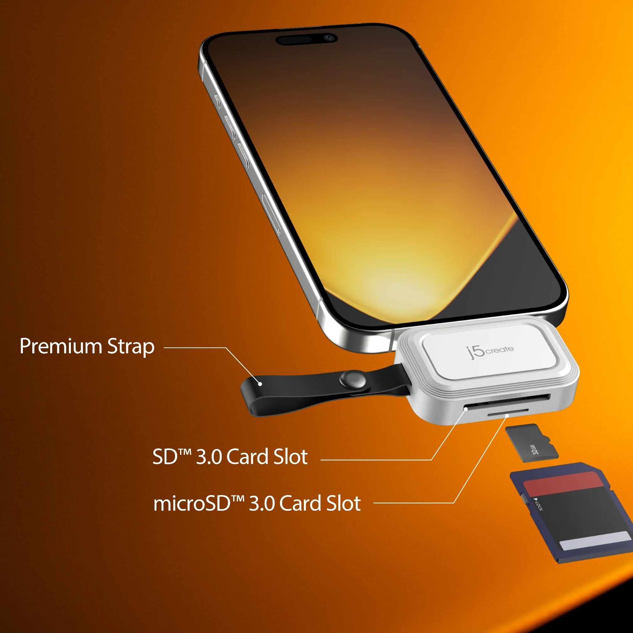 USB-C® to SD™ /microSD™ Mini Adapter for Smartphones - Image 5