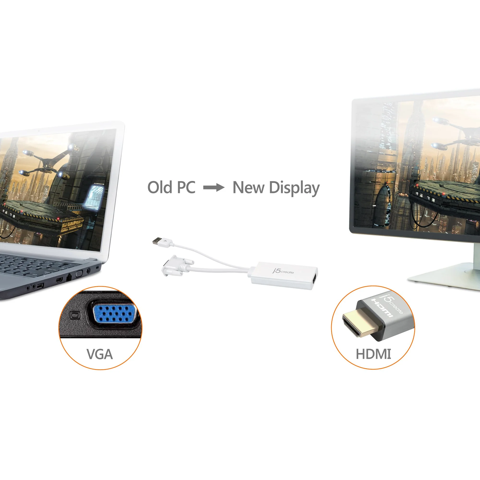 VGA to HDMI Video Audio Adapter - Image 6