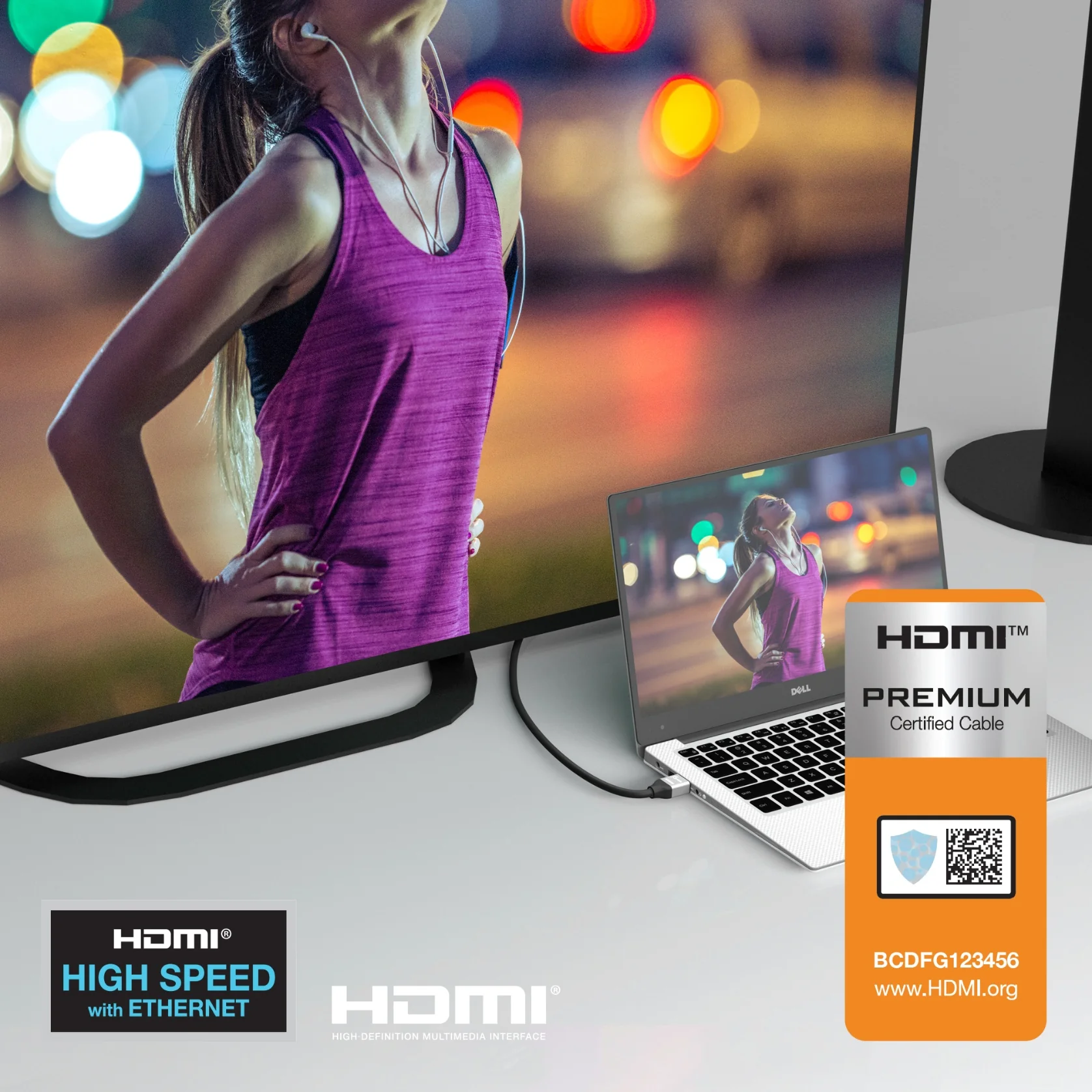 Premium High Speed HDMI®/™ Cable with Ethernet 9.8 FT - Image 4