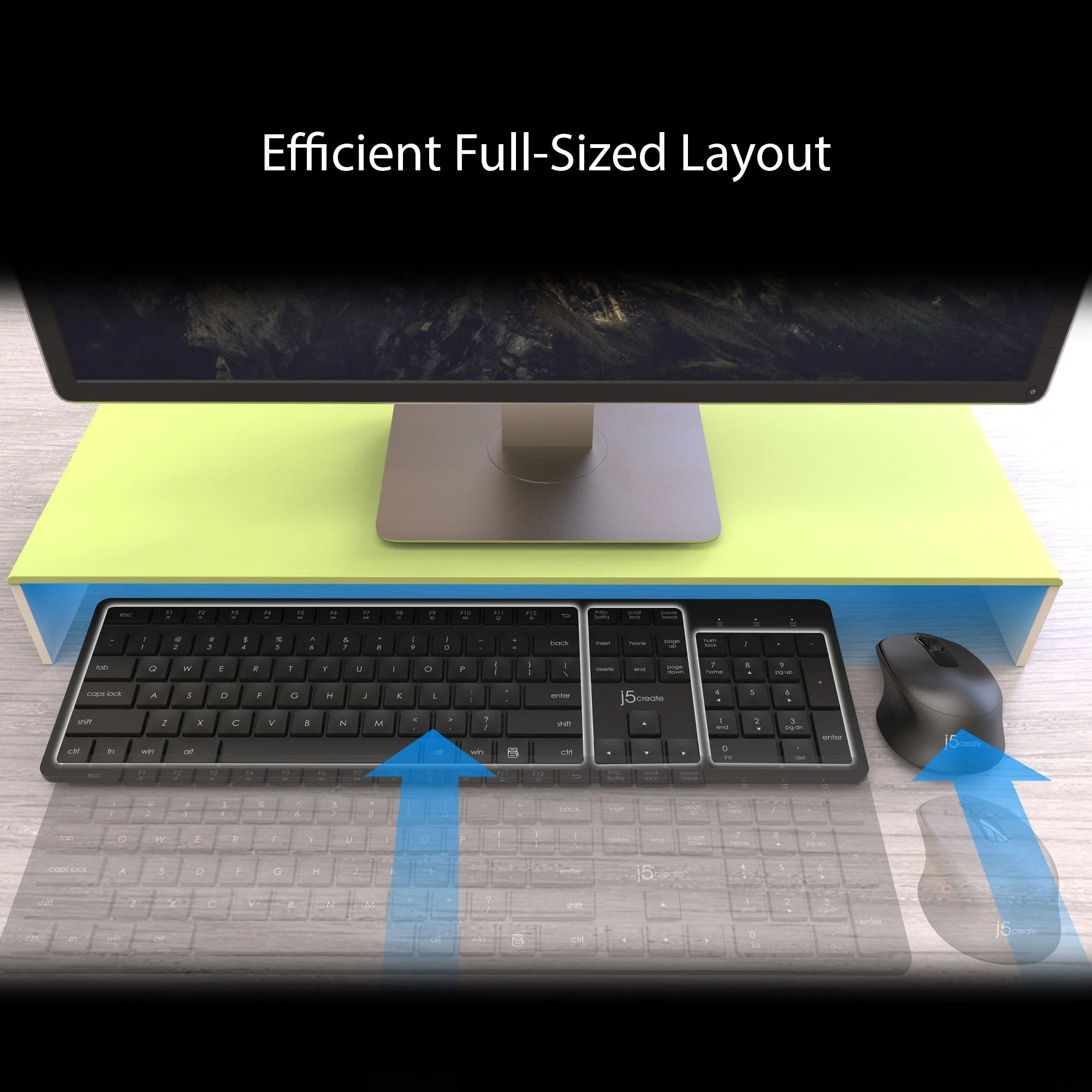 Full-Size Wireless Keyboard and Mouse - Image 8