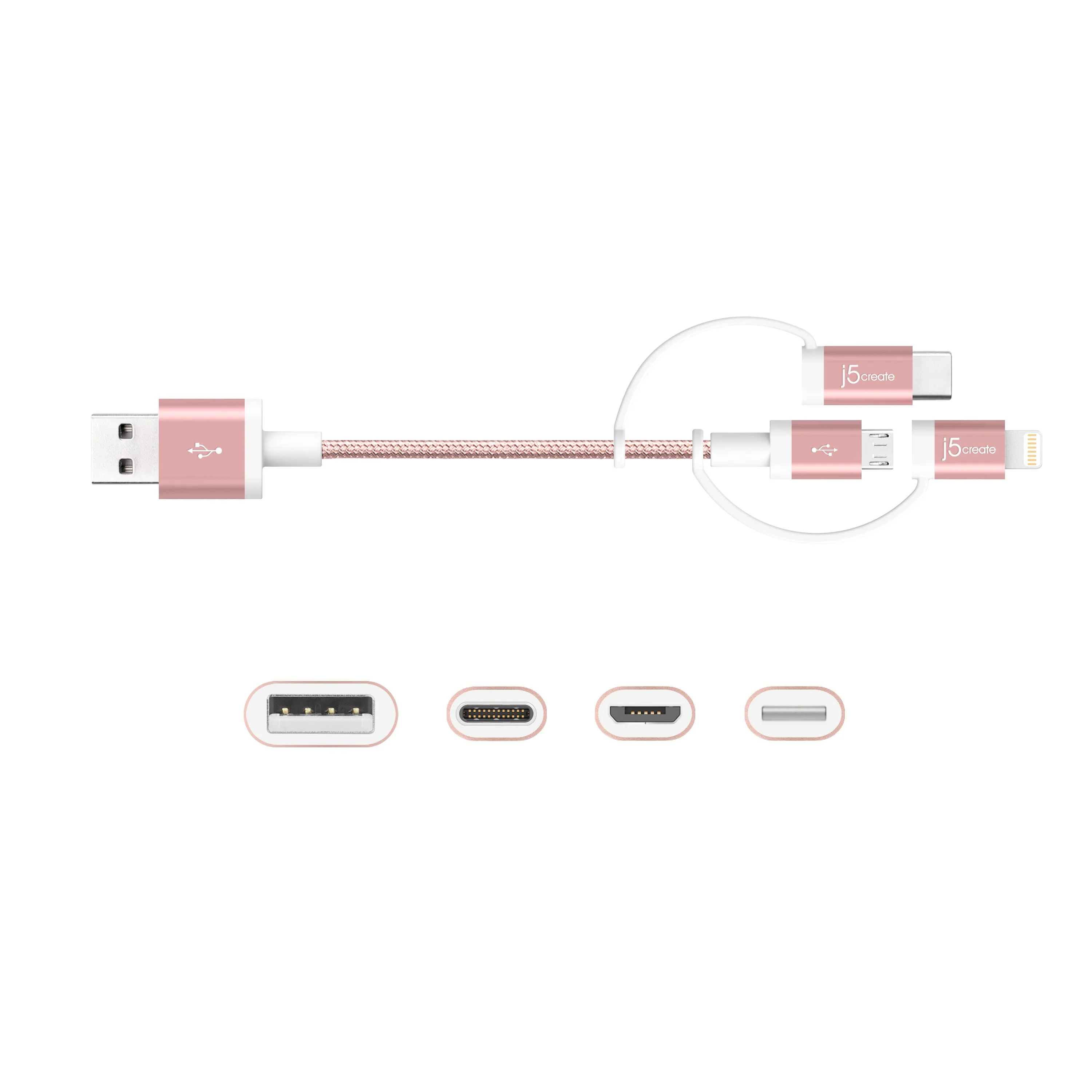 3-in-1 Charging Sync Cable - Lightning+Type-C+Micro-B - Image 3