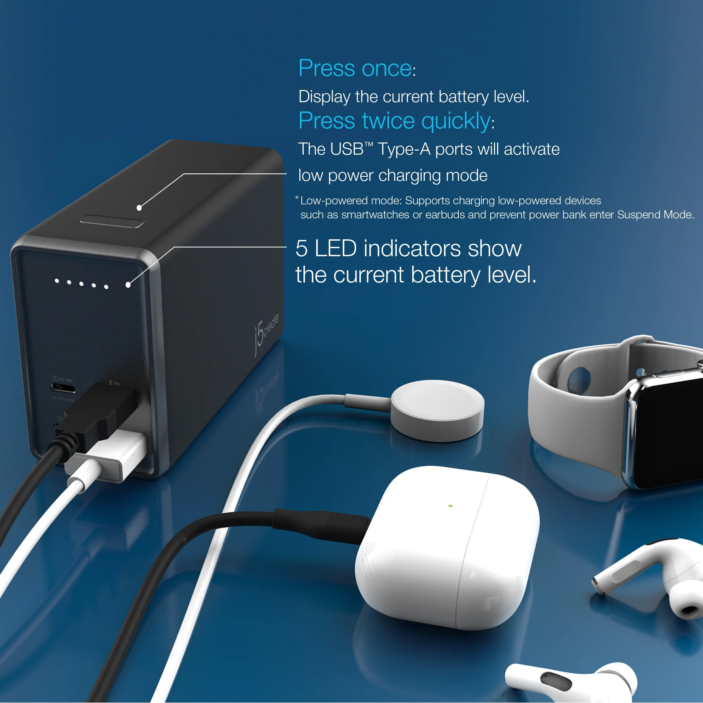 26800mAh PD 100W 4-Port Power Bank - Image 8