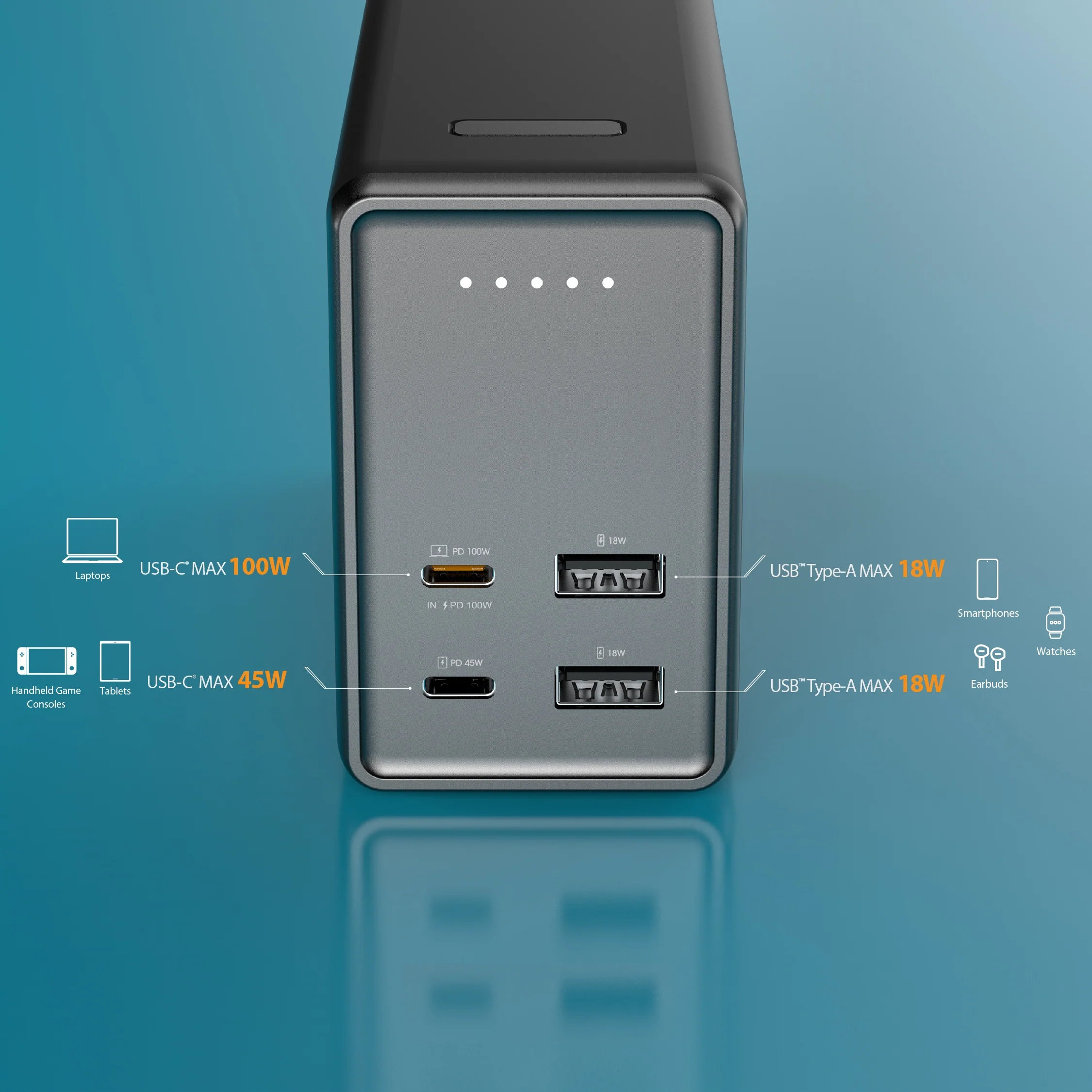 26800mAh PD 100W 4-Port Power Bank - Image 9