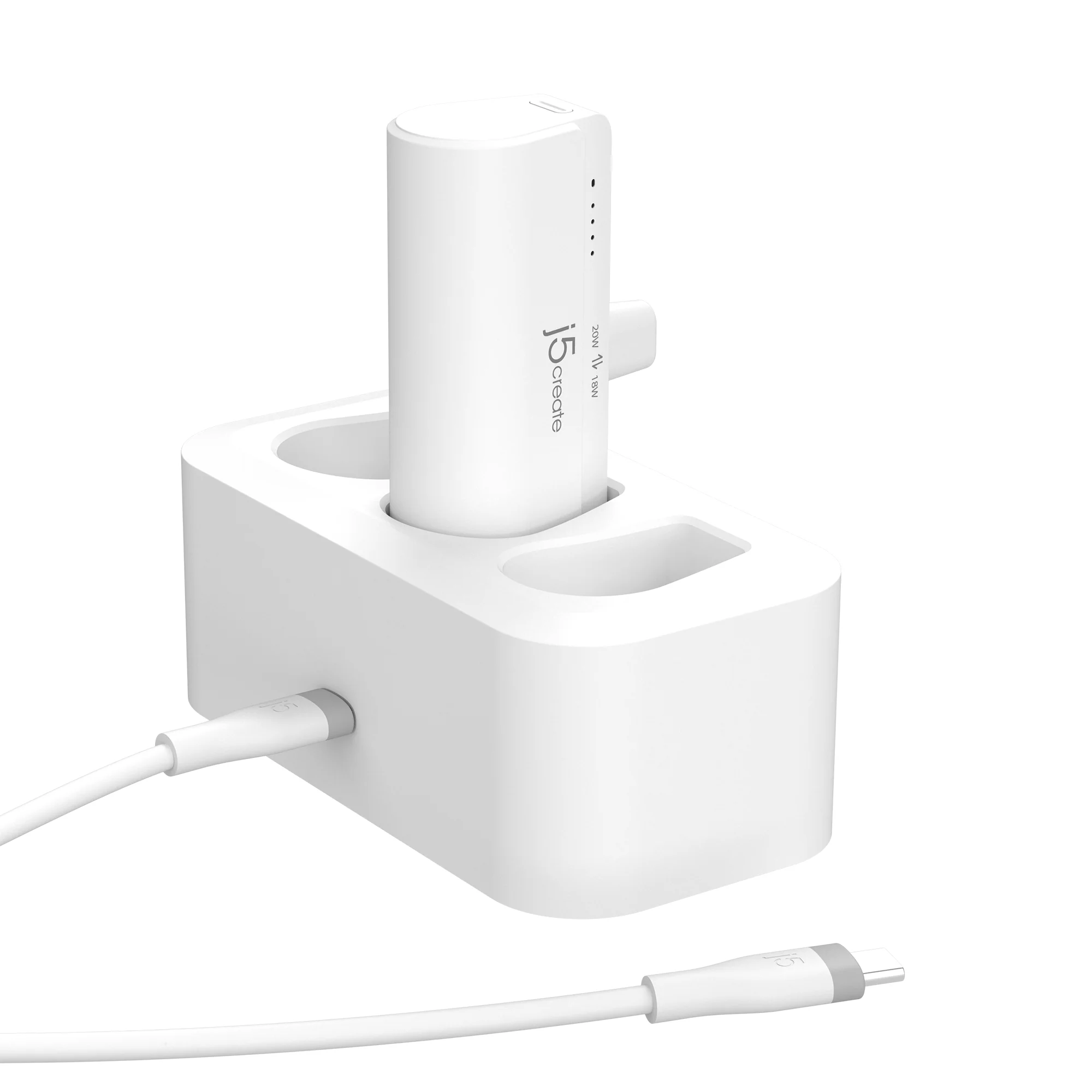 USB-C® Pocket Power Bank with Charging Station - Image 3