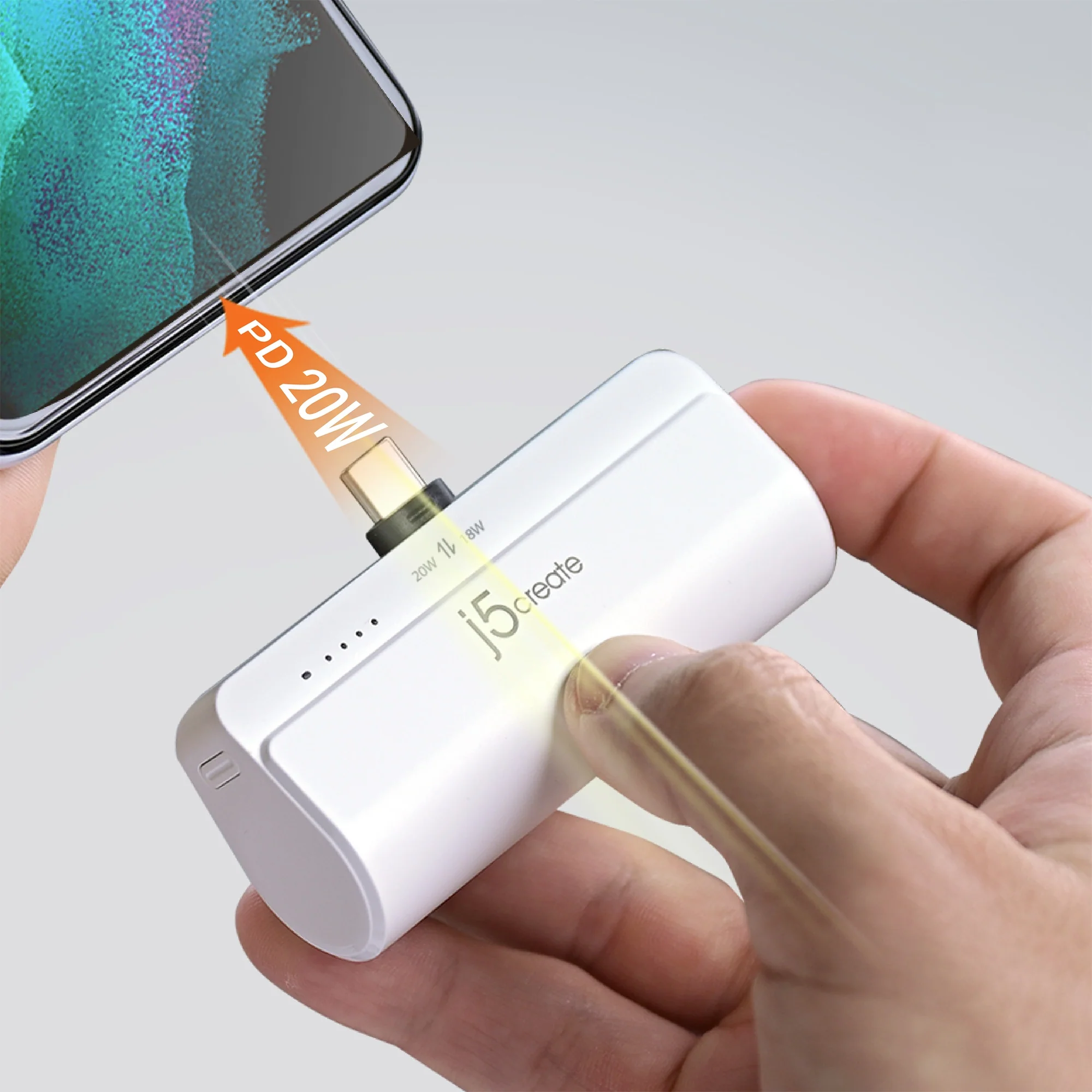 USB-C® Pocket Power Bank with Charging Station - Image 7