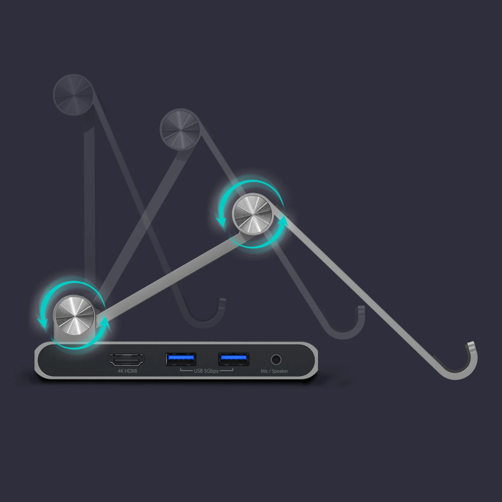 Multi-Angle Stand with Docking Station for iPad Pro® - Image 11