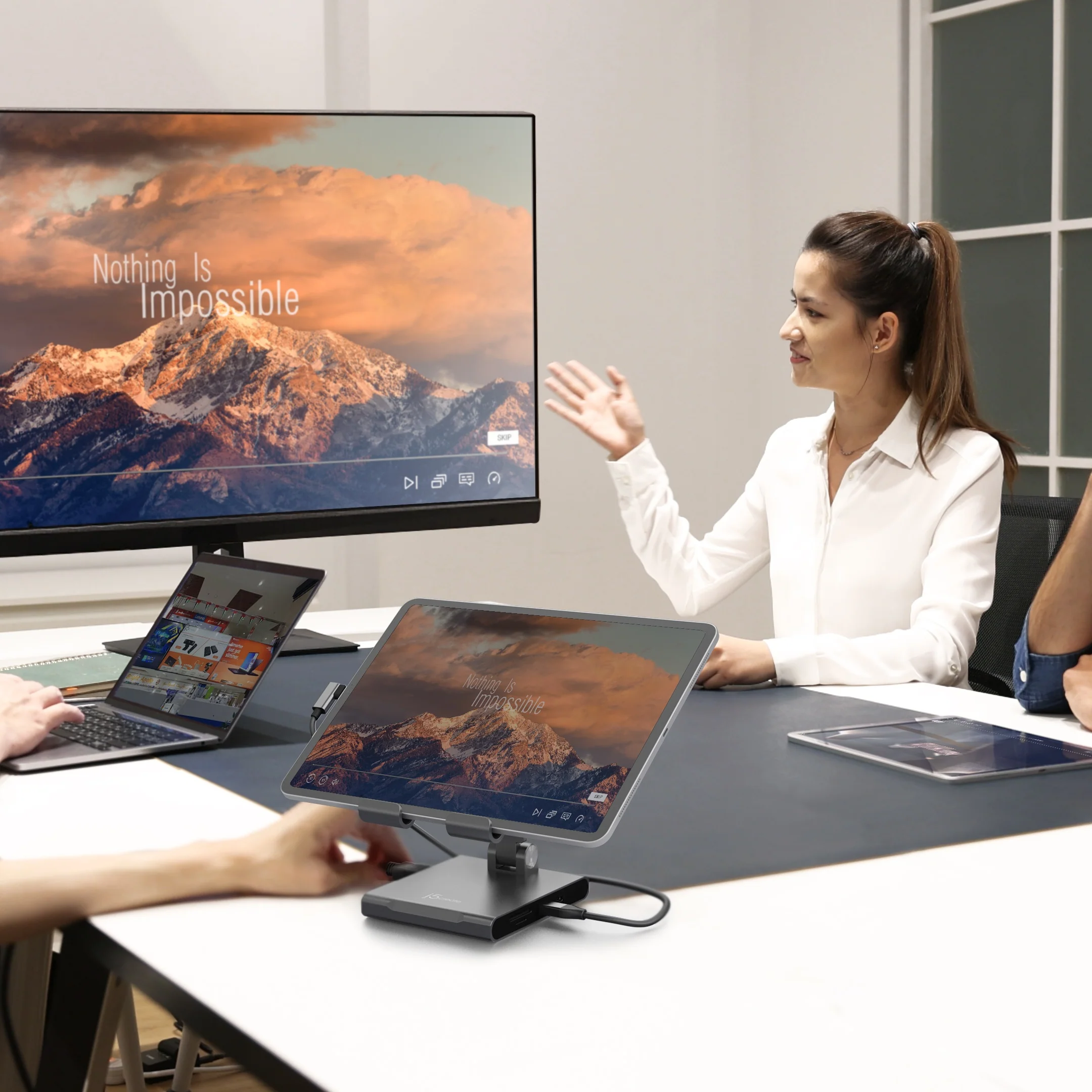 Multi-Angle Stand with Docking Station for iPad Pro® - Image 12