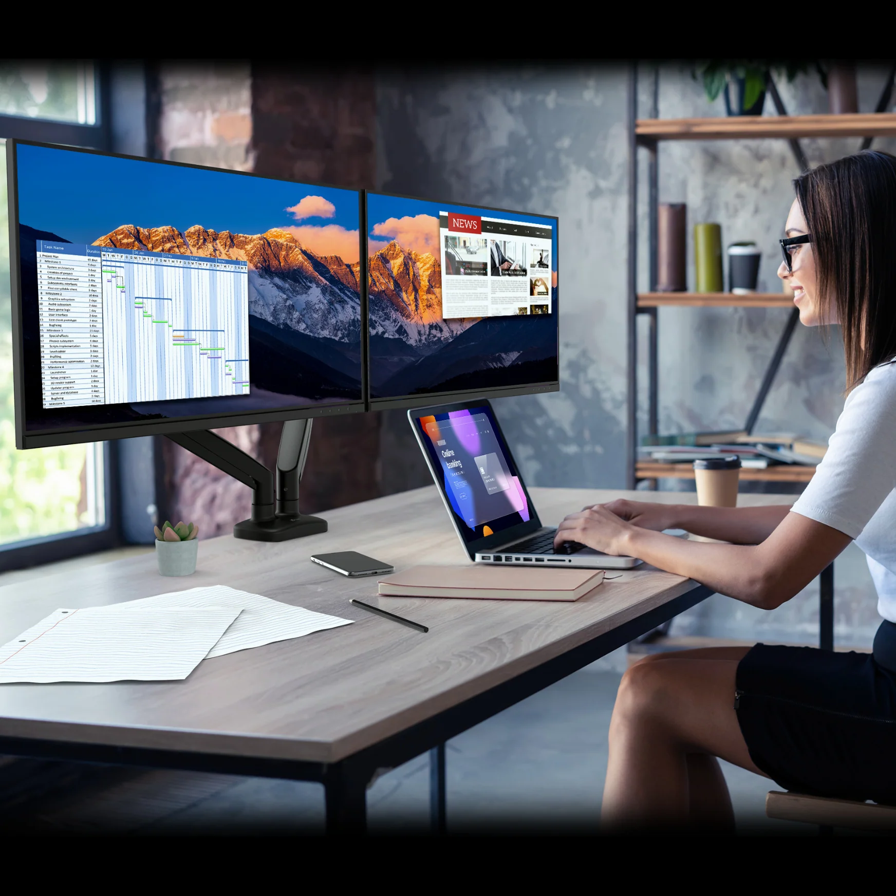 Ergonomic Dual Monitor Mount - Image 7