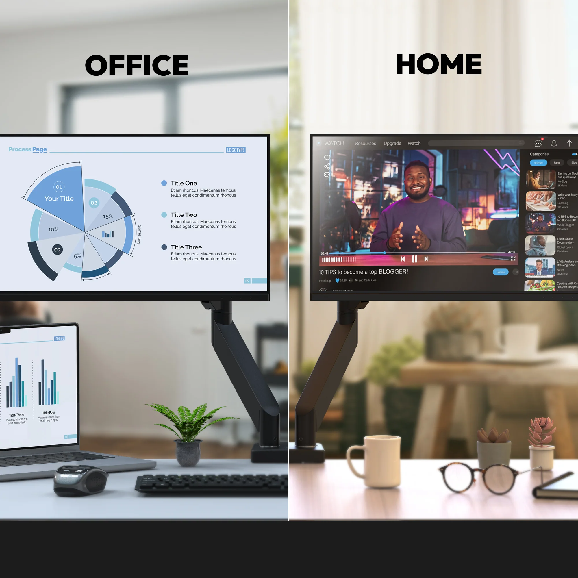 Ergonomic Dual Monitor Mount - Image 12