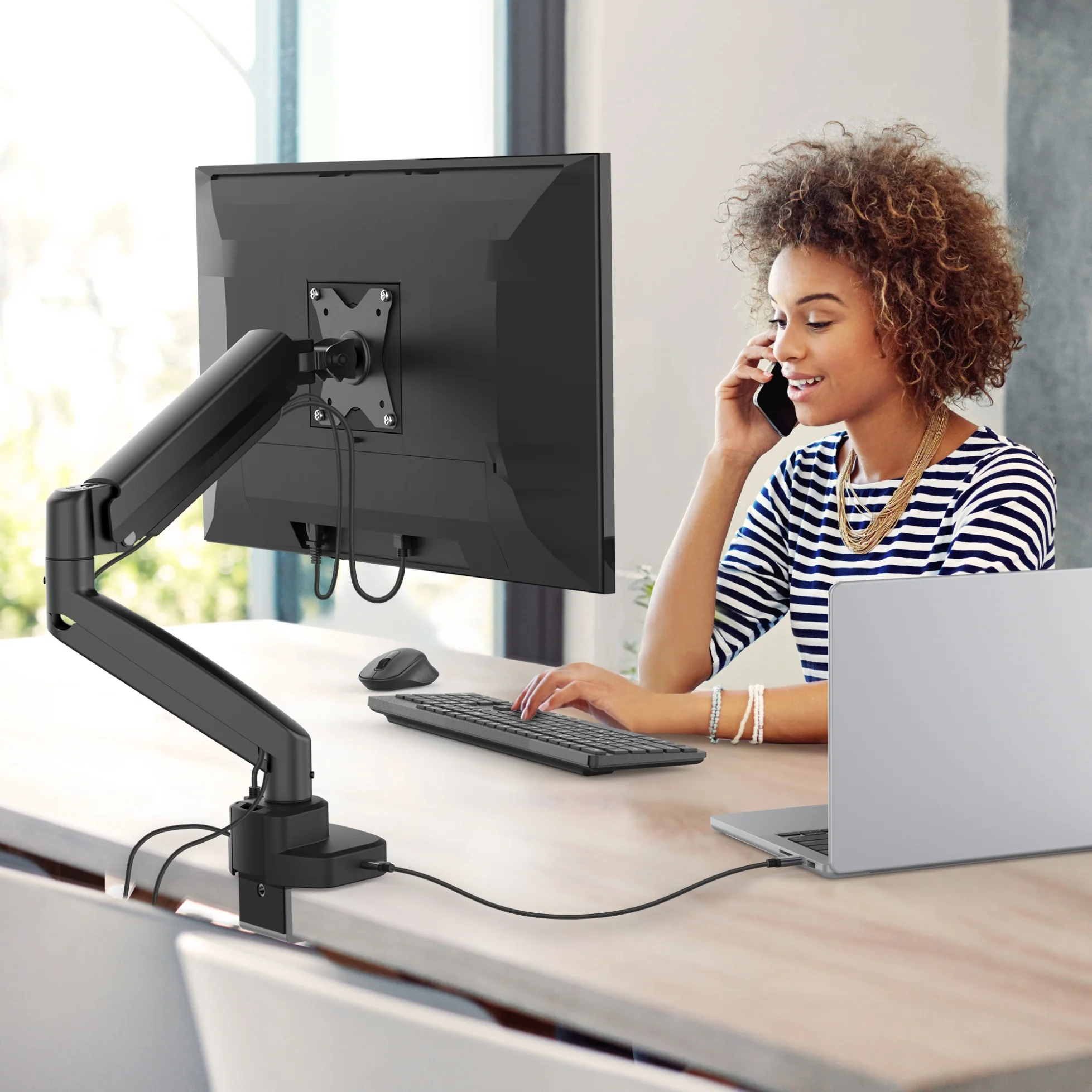 Ergonomic Monitor Mount with Dock - Image 7