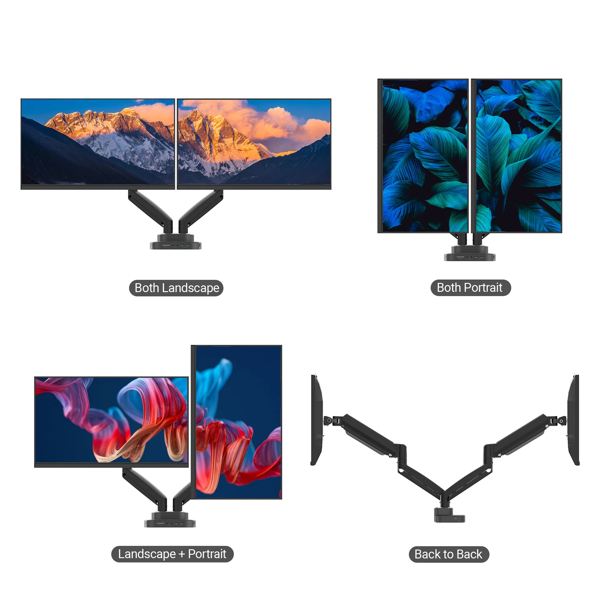Ergonomic Dual-Monitor Mount with Docking Station - Image 14