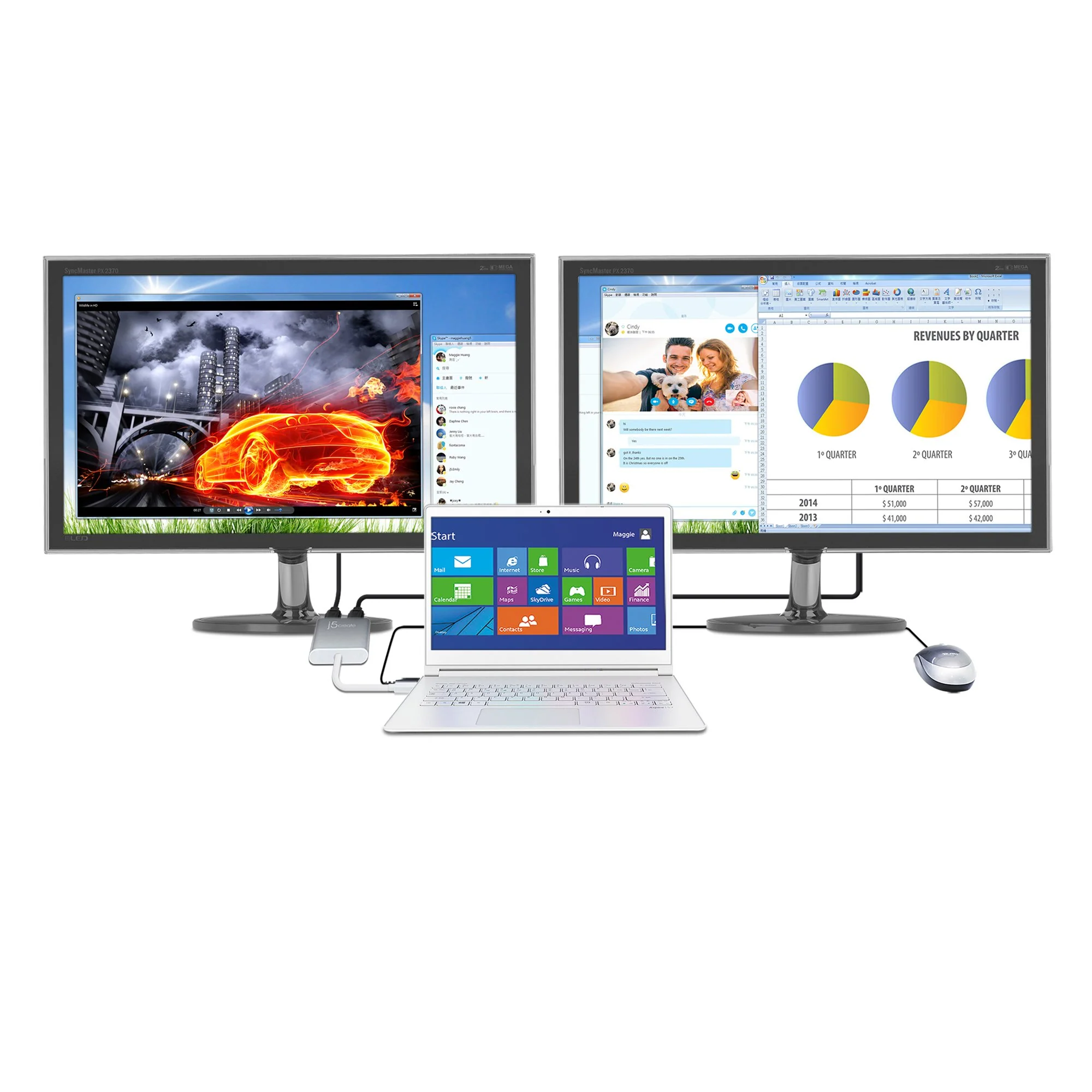 USB™ 3.0 to Dual HDMI™ Multi-Monitor Adapter - Image 5