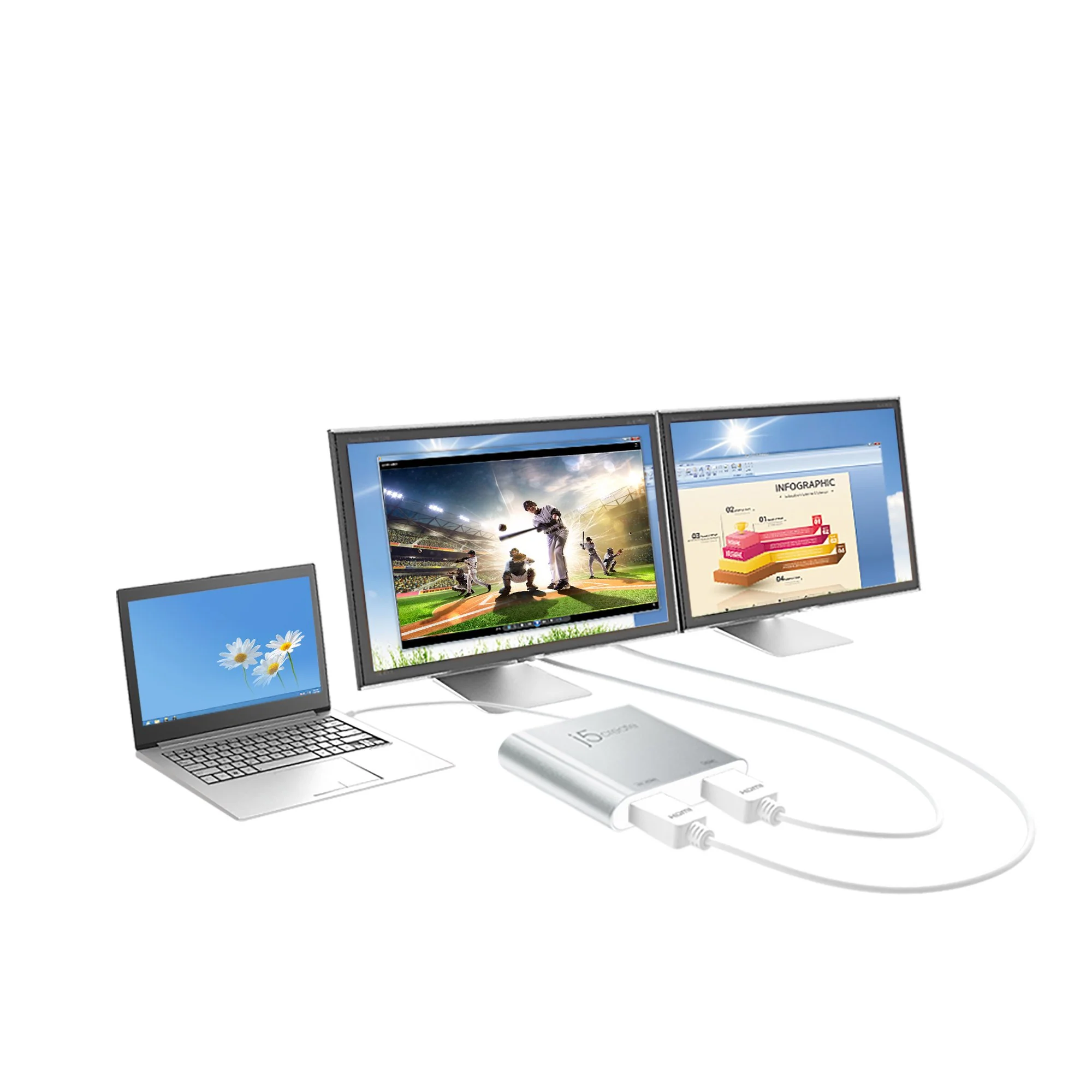 USB™ 3.0 to Dual HDMI™ Multi-Monitor Adapter - Image 7