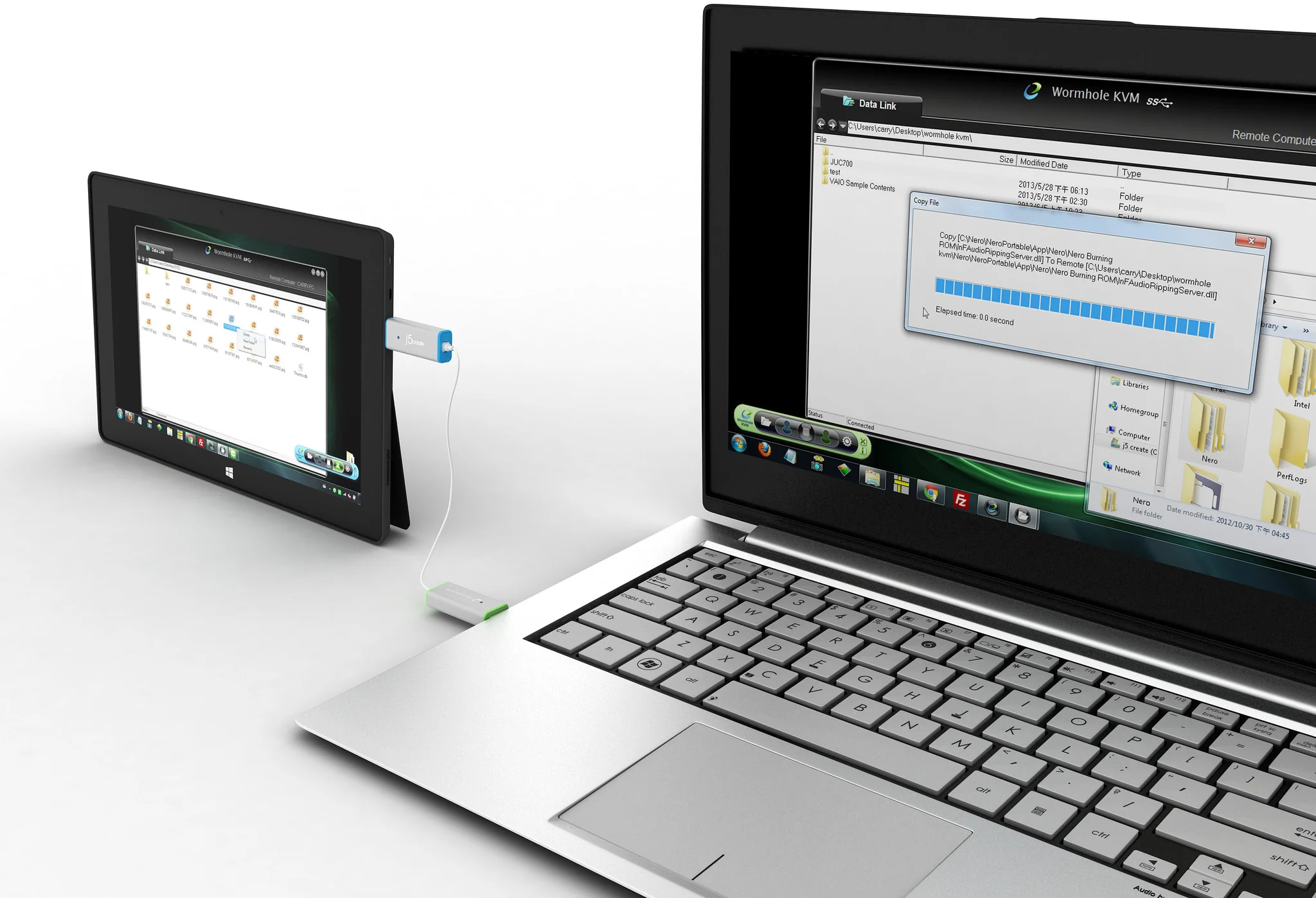 USB 3.0 Wormhole Switch DSS - KVM Swap & File Transfer - Image 5