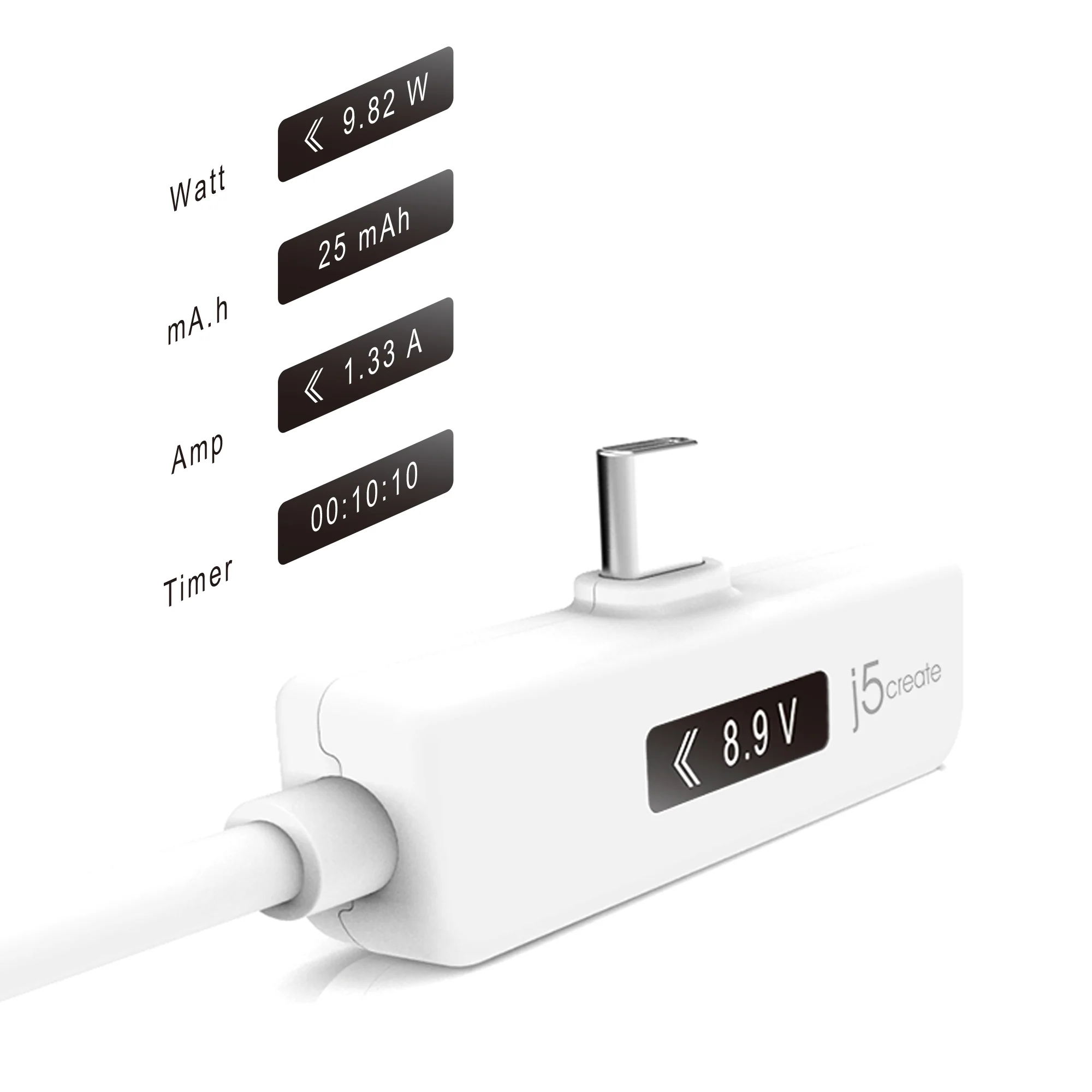 USB-C™ Dynamic Power Meter Right Angle Charging Cable - Image 11