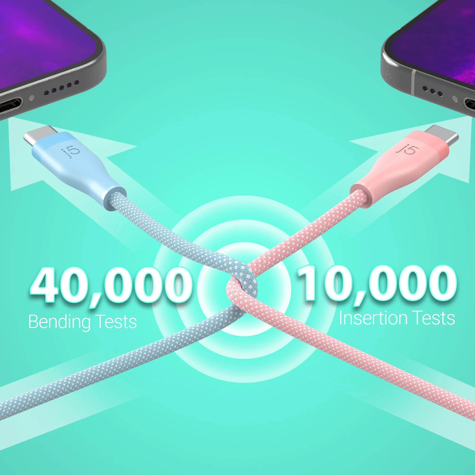 USB-C® 60W Ultra Soft Double-Braided Fast Charging Cable - Image 10