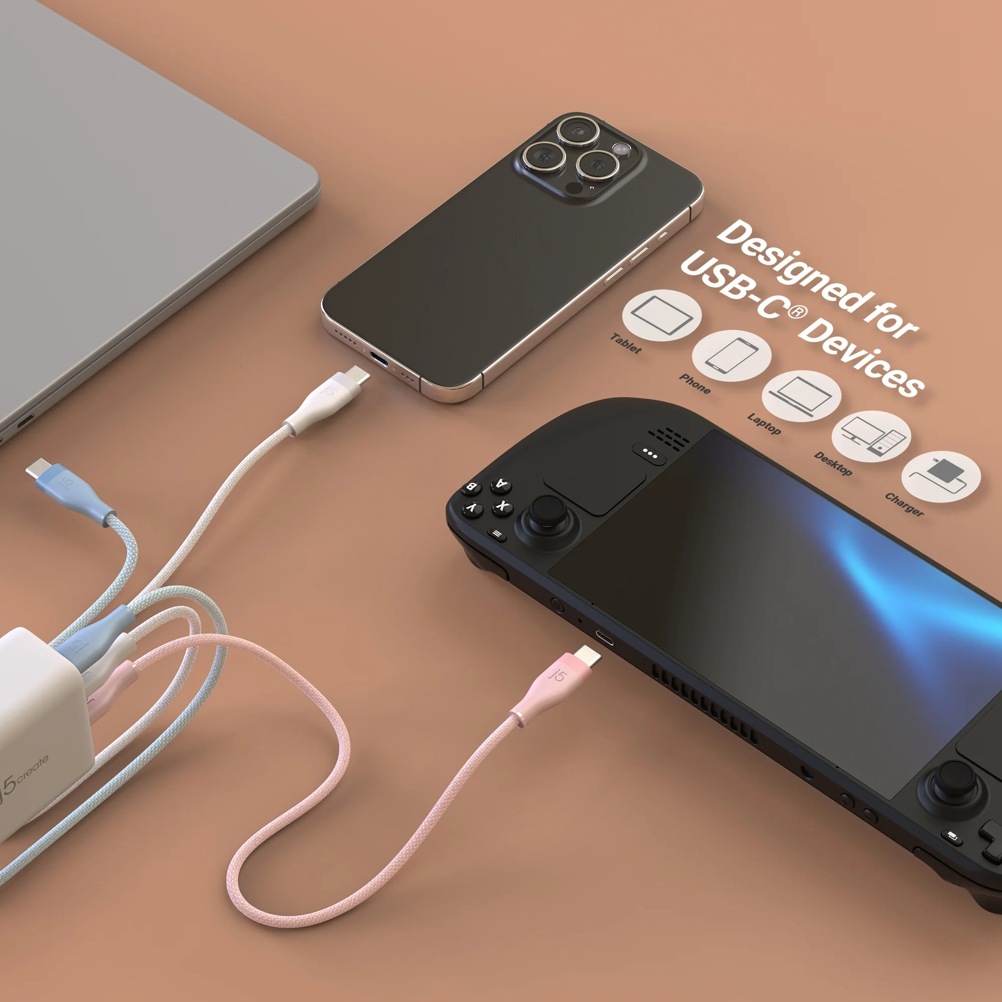 USB-C® 60W Ultra Soft Double-Braided Fast Charging Cable - Image 13