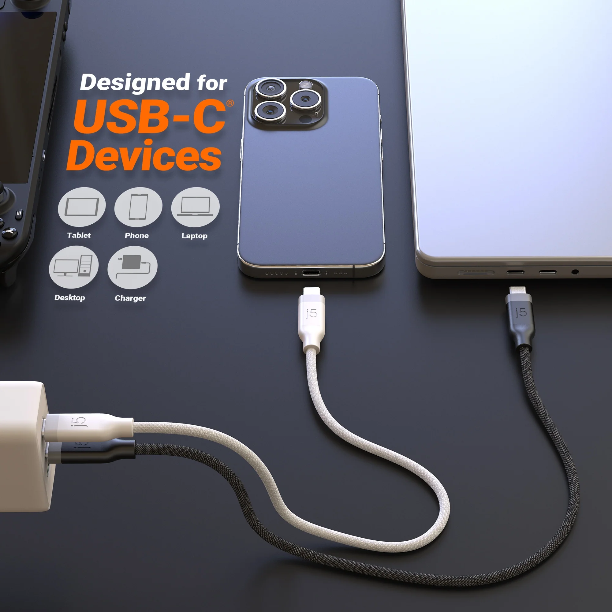 USB-C® 3-in-1 Charge and Data Cable - Image 14