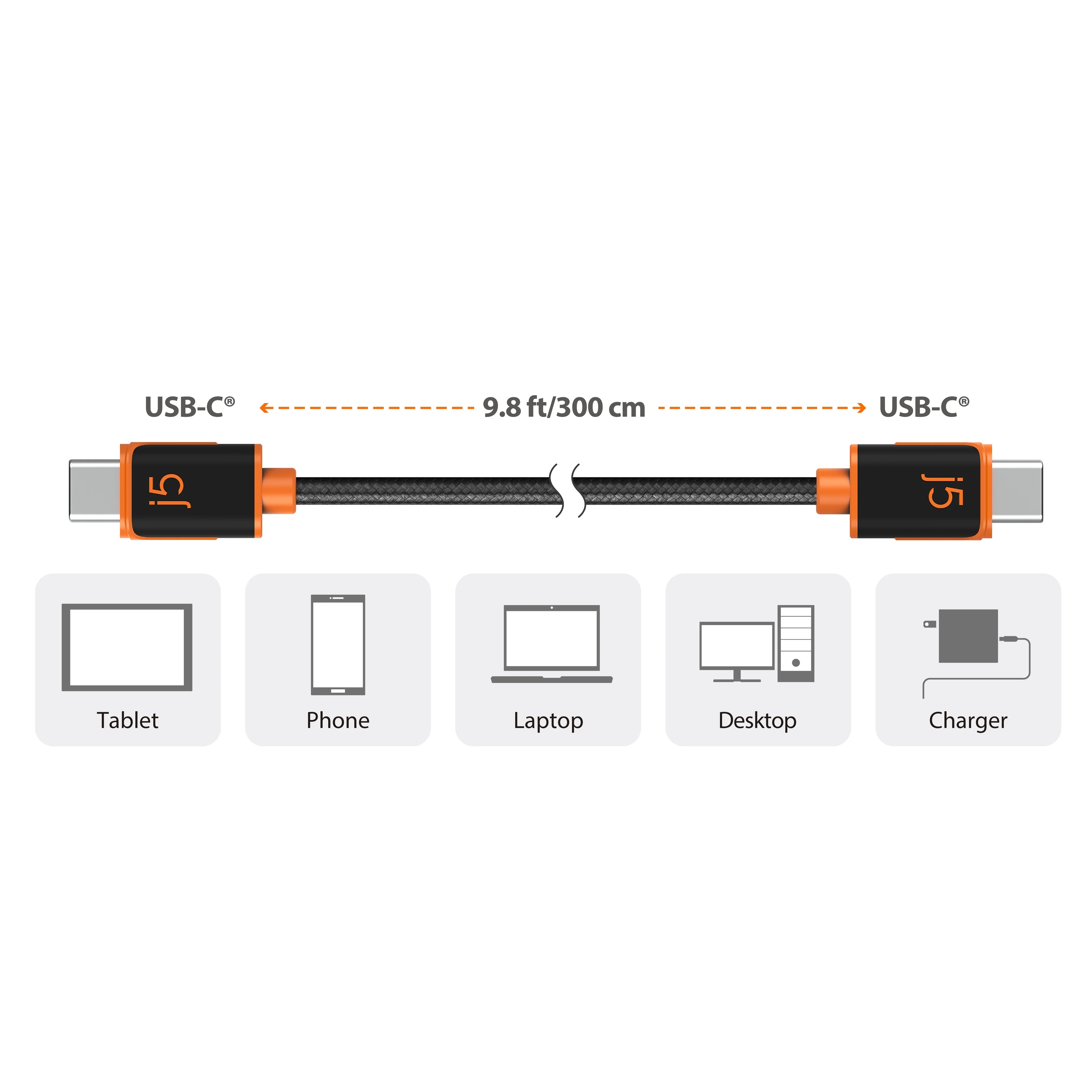 USB-C® to USB-C® Sync & Charge Cable (3m / 9.8 ft.) - Image 13