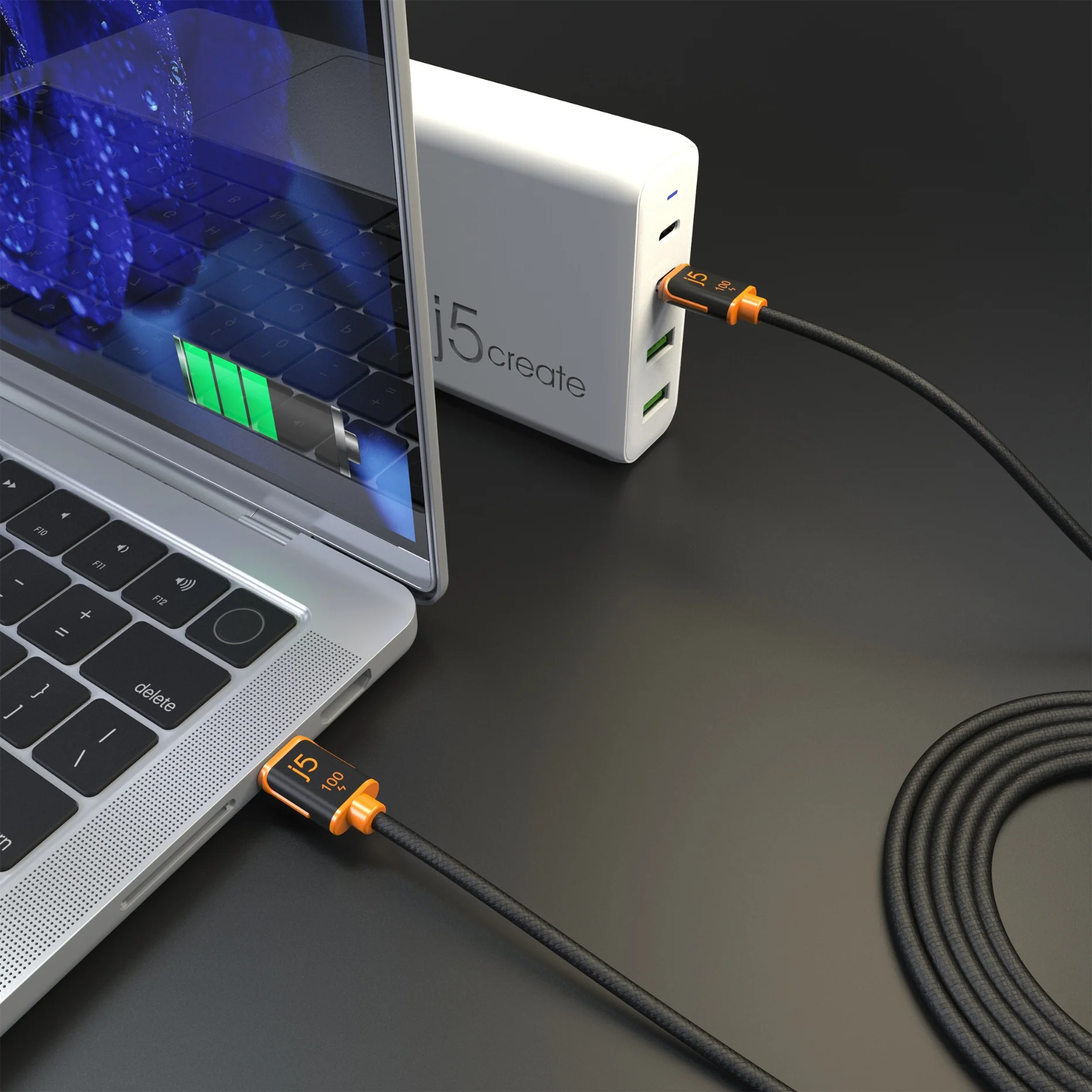 USB-C® 100W Sync & Charge Cable 9.8 FT - Image 5