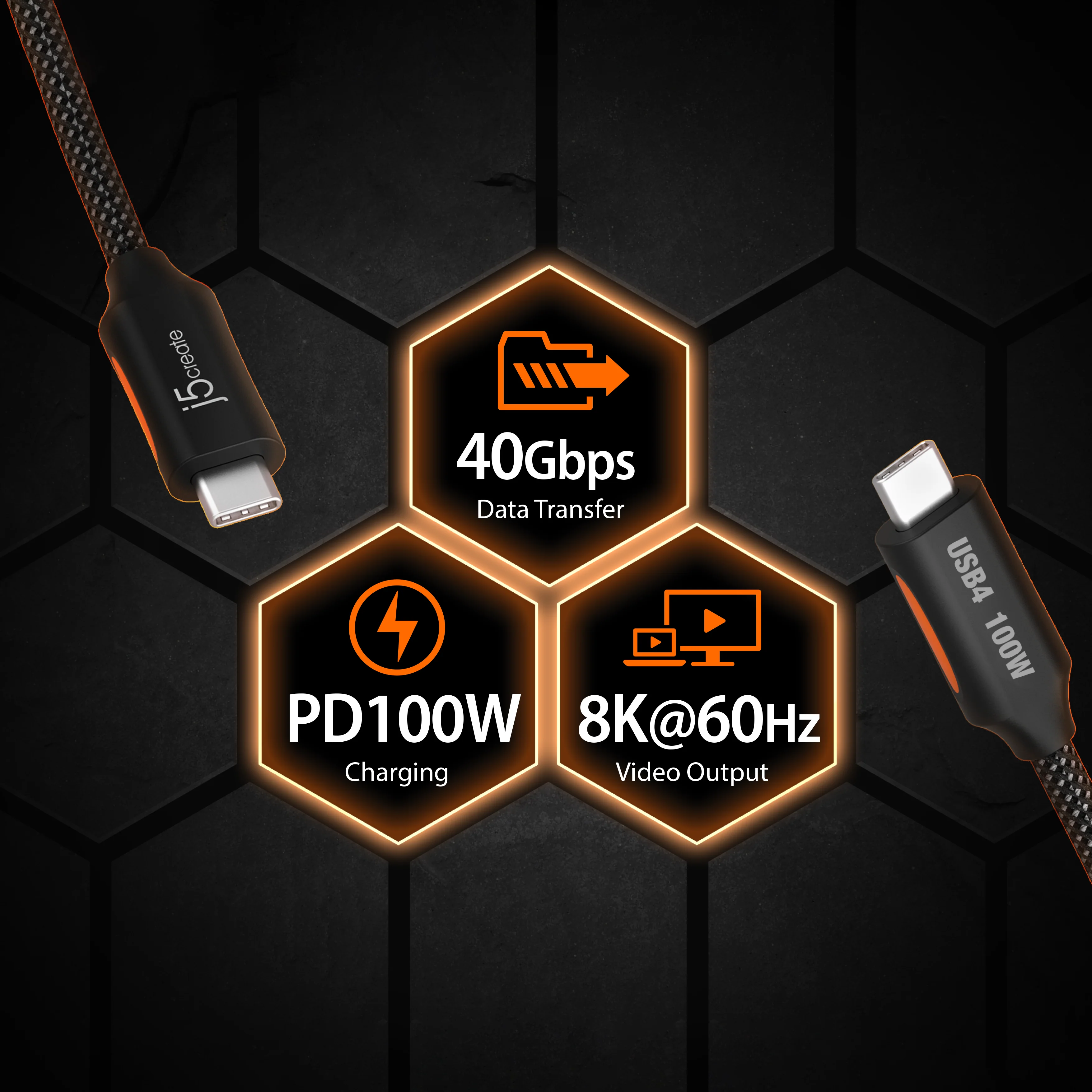 USB4® 40Gbps Full-Featured USB-C® Coaxial Cable - Image 6