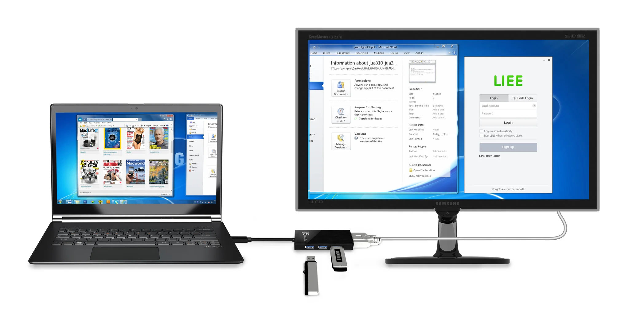 USB™ 3.0 VGA & 3-Port HUB - Image 5