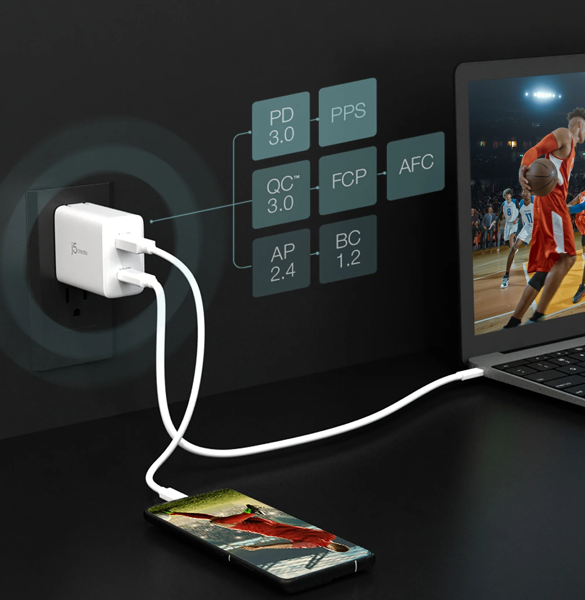 67W GaN USB-C® 2-Port Charger - Image 13