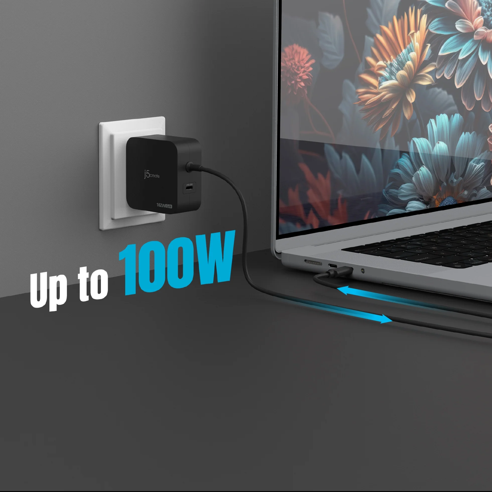 102W GaN PD USB-C® 2-Port Charger - Image 9