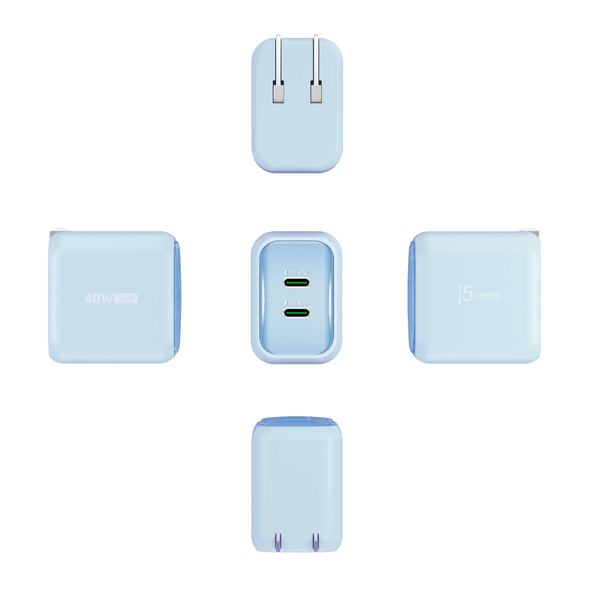 40W GaN USB-C® 2-Port Mini Charger with a USB-C® Fast Charging Cable - Image 9