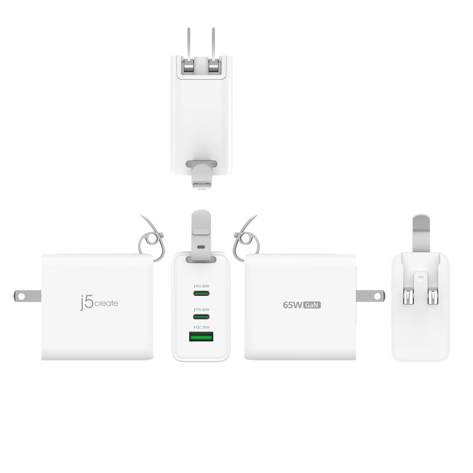 65W GaN USB-C® 3-Port Travel Charger with a USB-C® cable - Image 6
